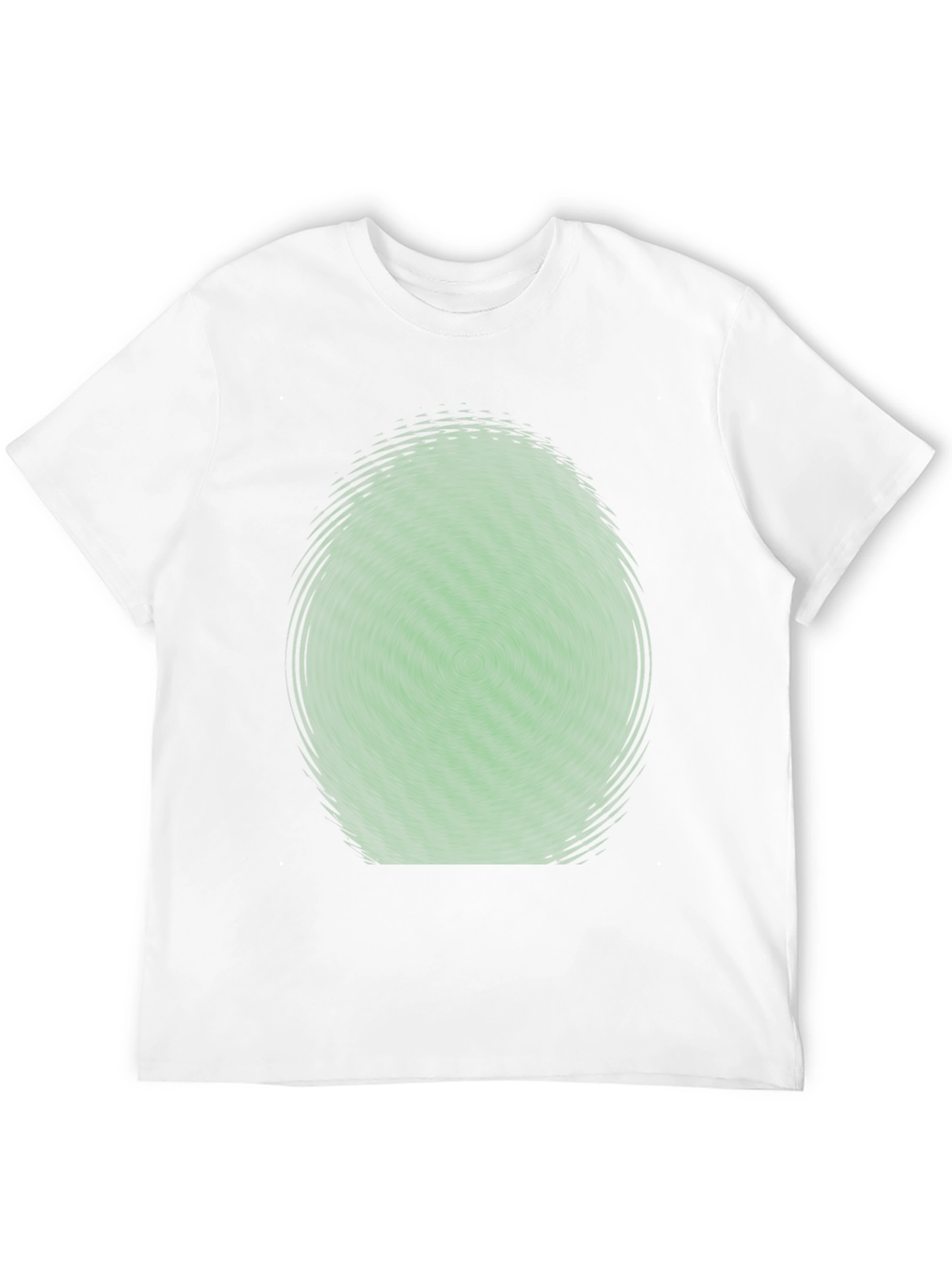 Abstract Green Vortex Graphic T-Shirt
