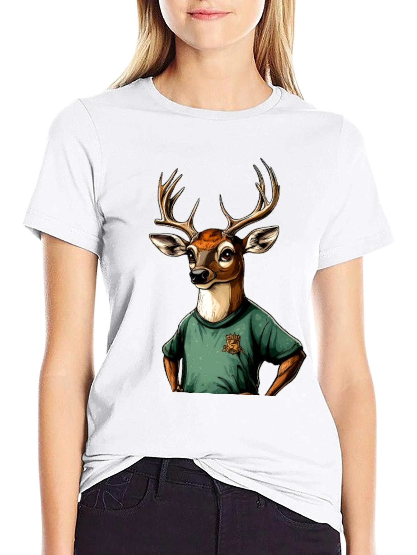 Deer T-Shirt - Novelty Animal Graphic Tee