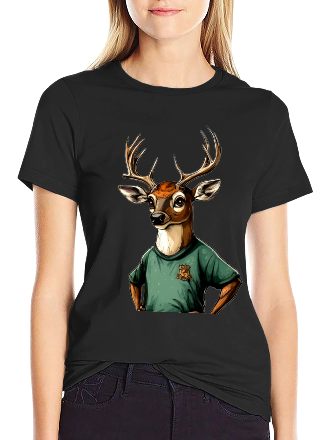 Deer T-Shirt - Novelty Animal Graphic Tee