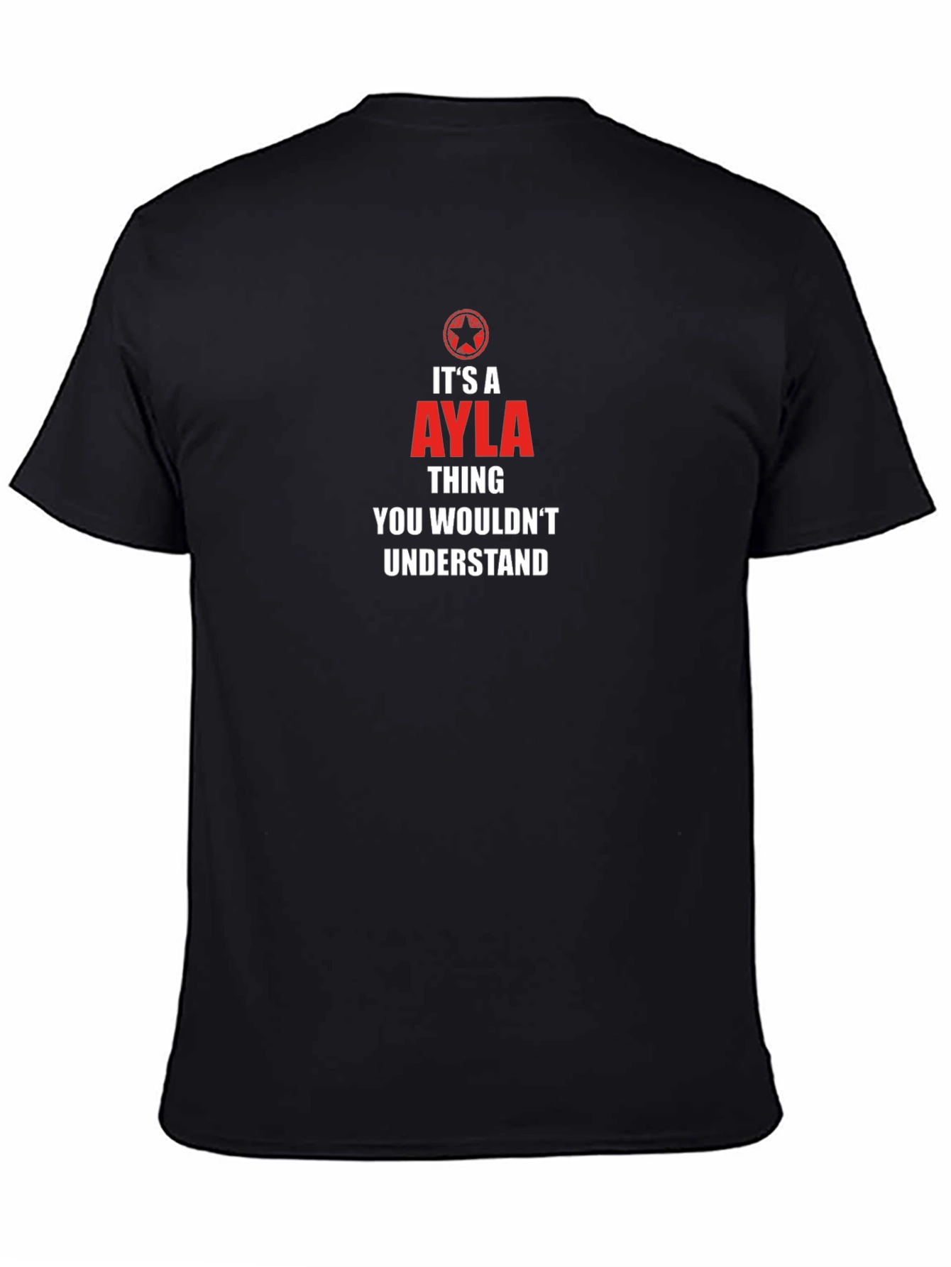 Ayla Thing T-Shirt - Black Novelty Tee
