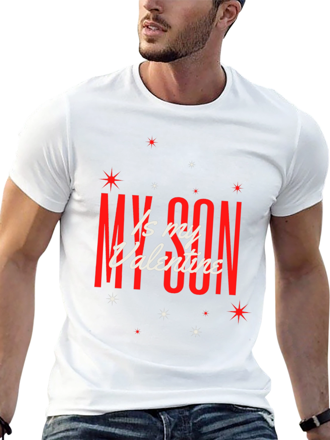 My Son Is My Valentine Graphic Tee - Black