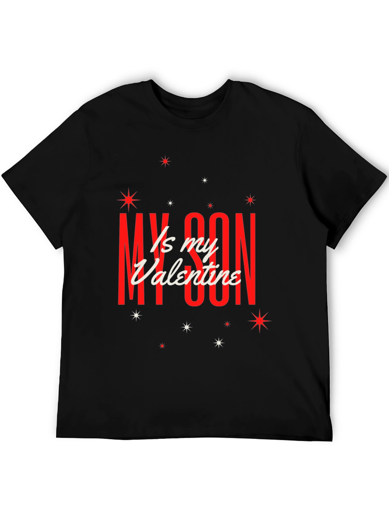 My Son Is My Valentine Graphic Tee - Black
