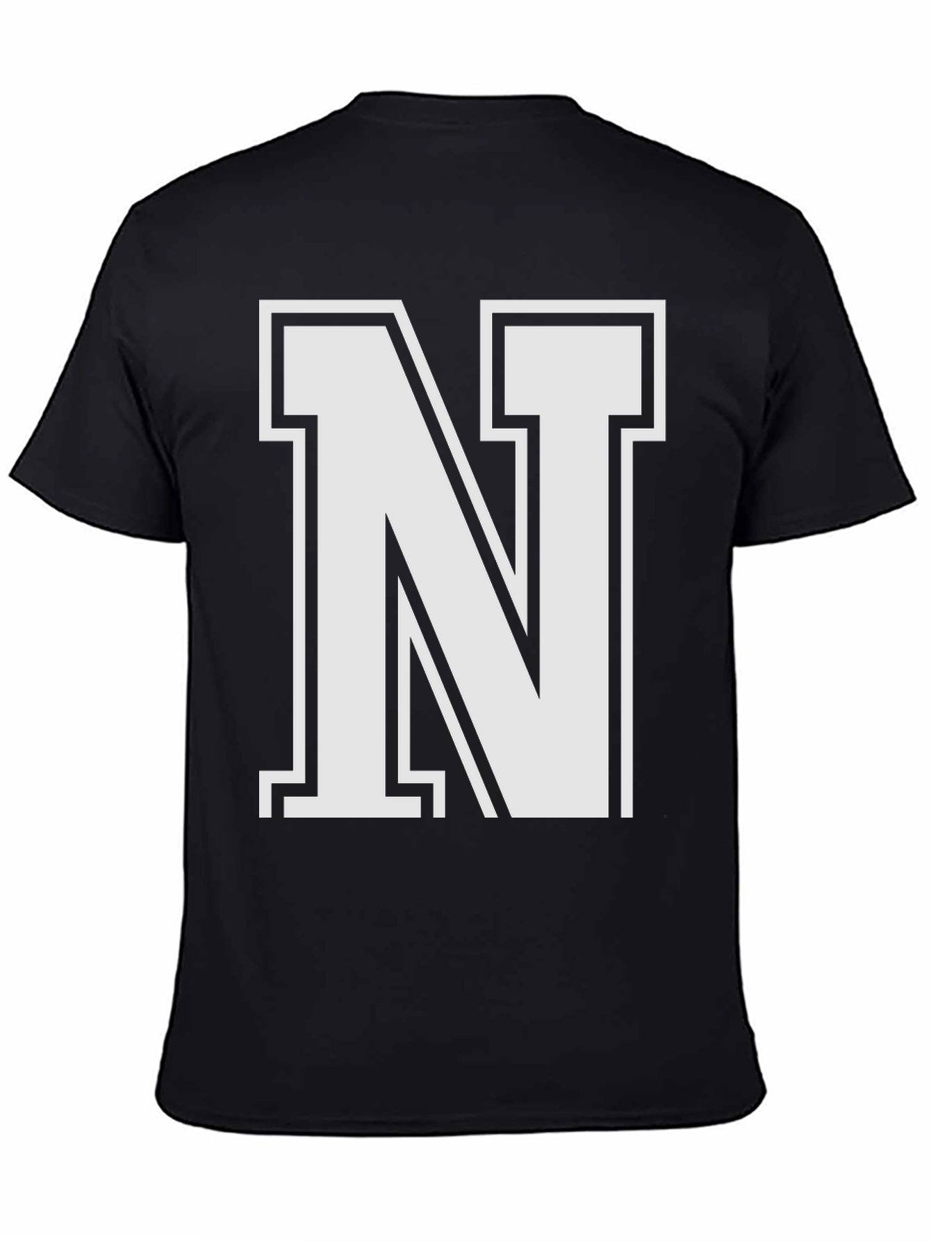 Letter N Black T-Shirt