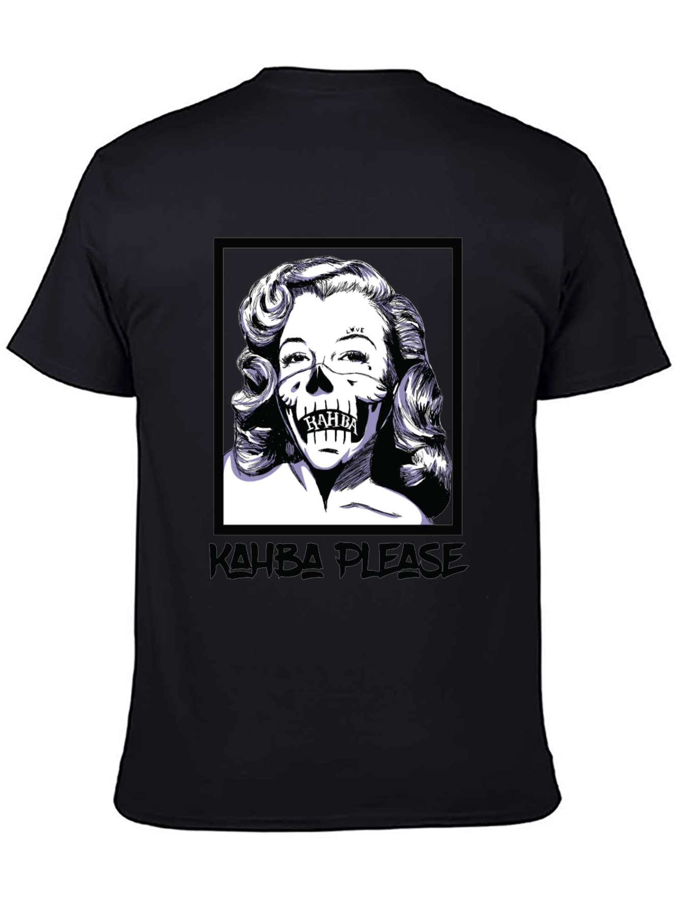 Kahba Please T-Shirt - Marilyn Monroe Skull Graphic