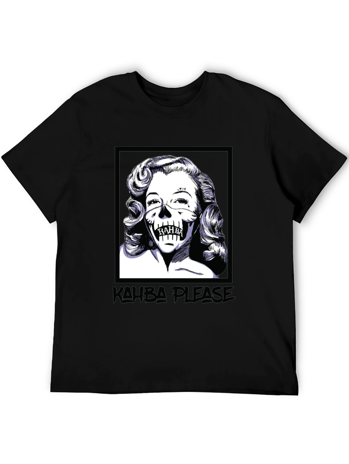 Kahba Please T-Shirt - Marilyn Monroe Skull Graphic