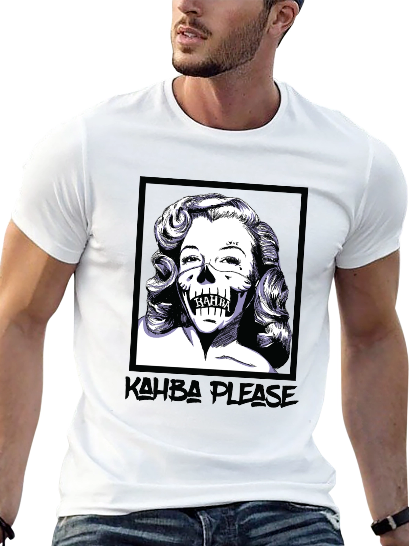 Kahba Please T-Shirt - Marilyn Monroe Skull Graphic