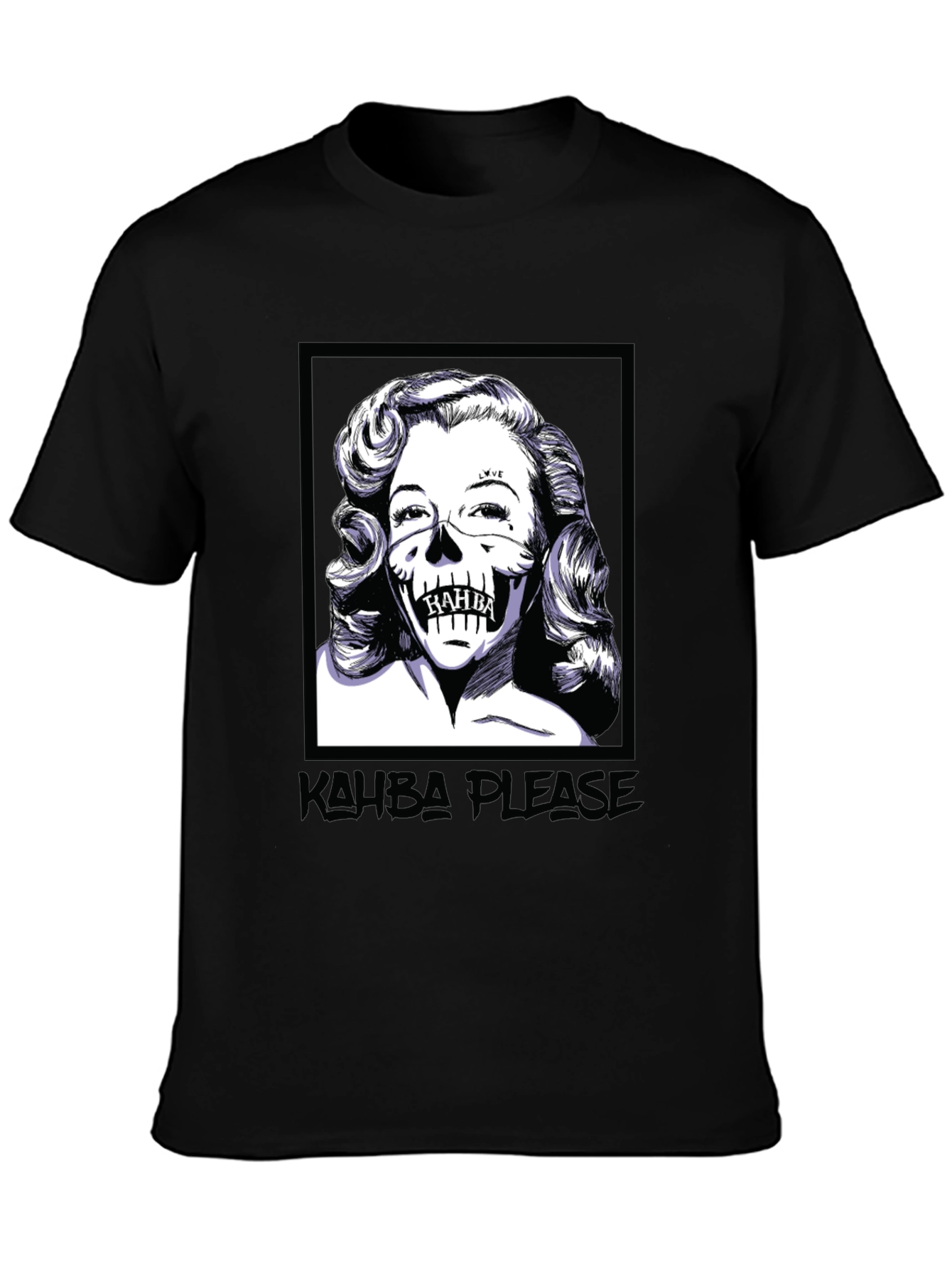Kahba Please T-Shirt - Marilyn Monroe Skull Graphic