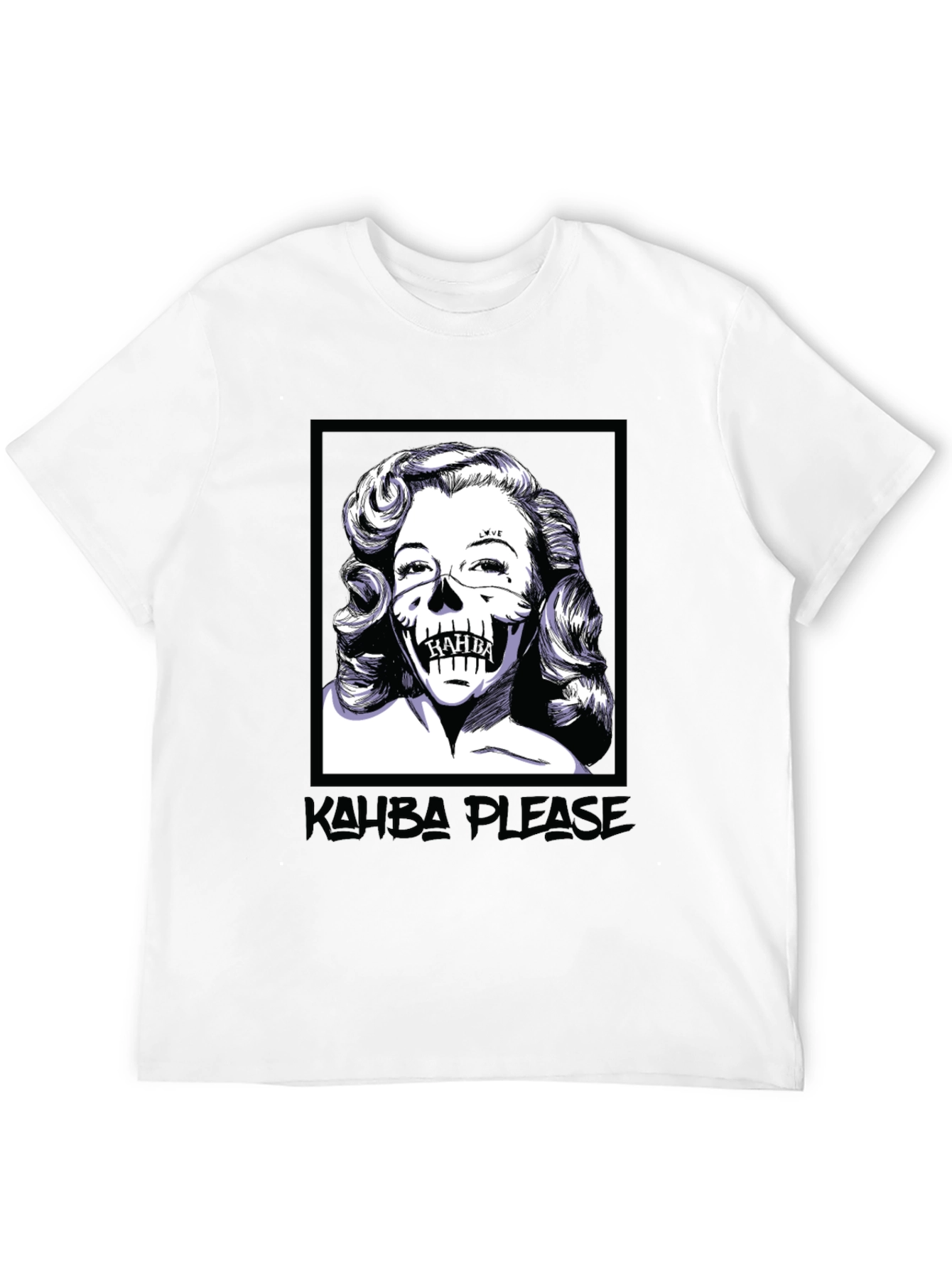 Kahba Please T-Shirt - Marilyn Monroe Skull Graphic