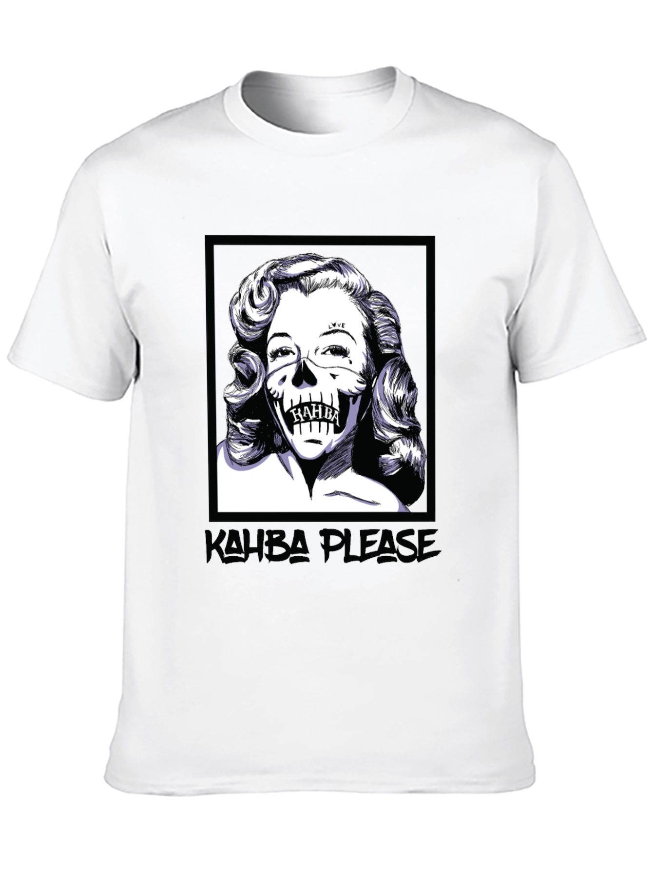 Kahba Please T-Shirt - Marilyn Monroe Skull Graphic