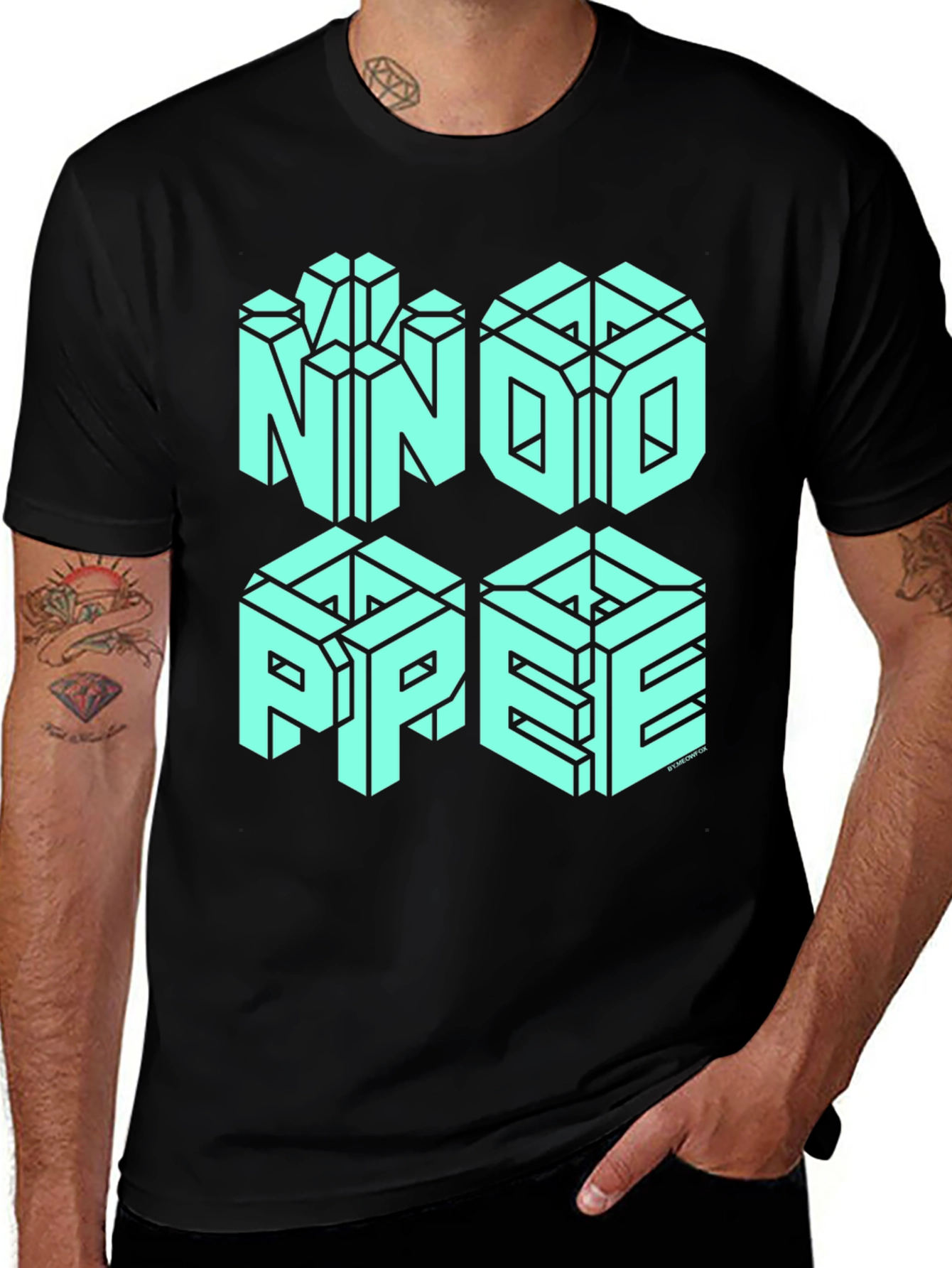 NNOI PPEE Optical Illusion Graphic Tee