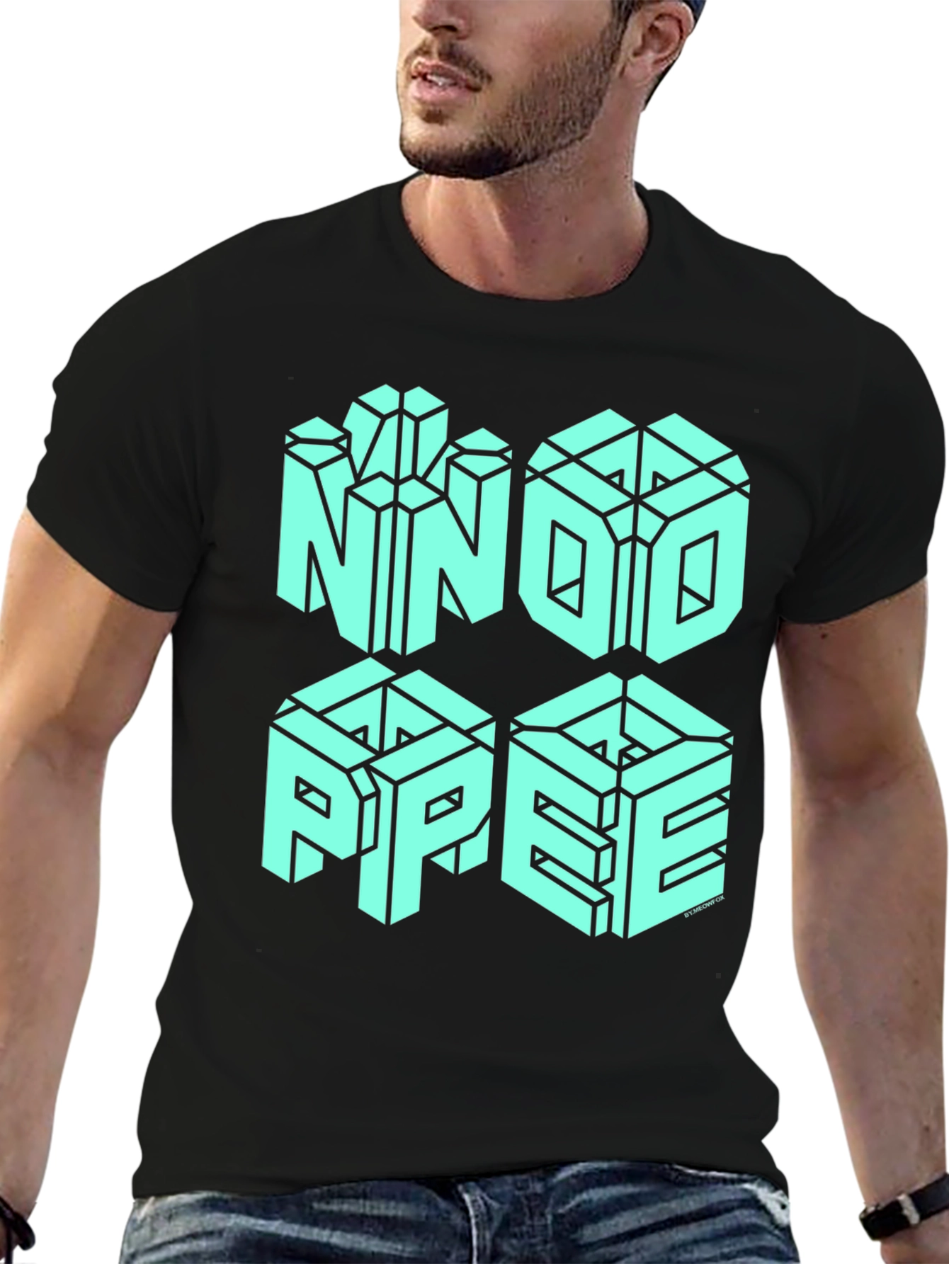 NNOI PPEE Optical Illusion Graphic Tee