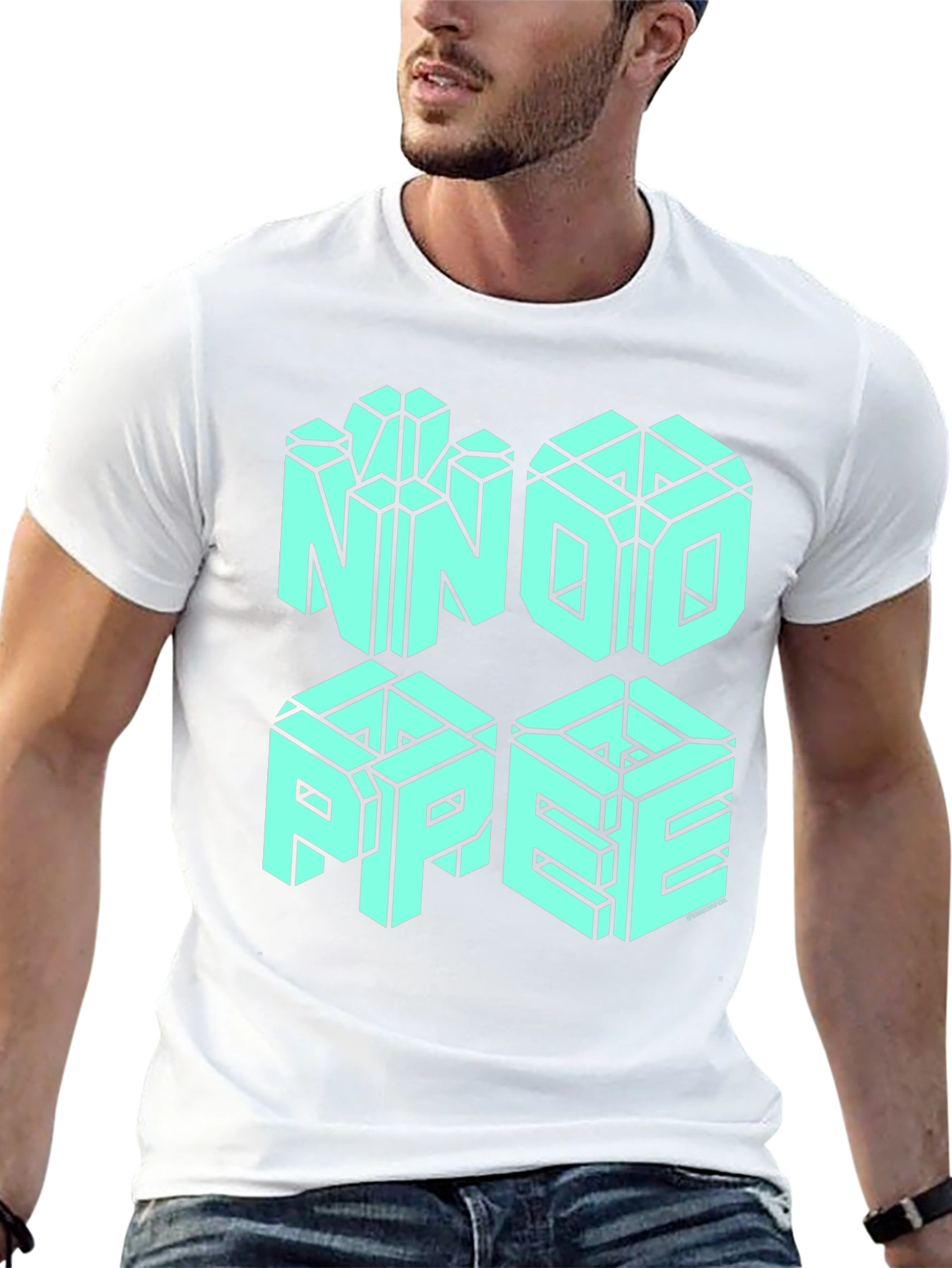 NNOI PPEE Optical Illusion Graphic Tee