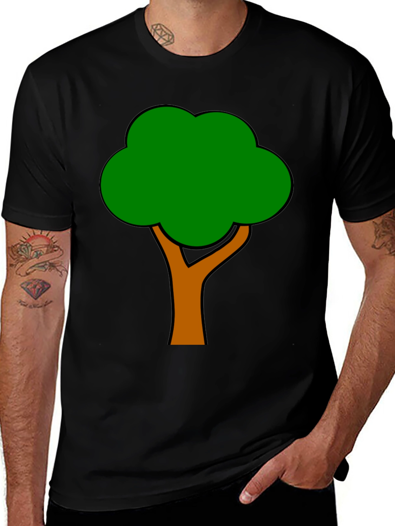 Tree Graphic Black T-Shirt