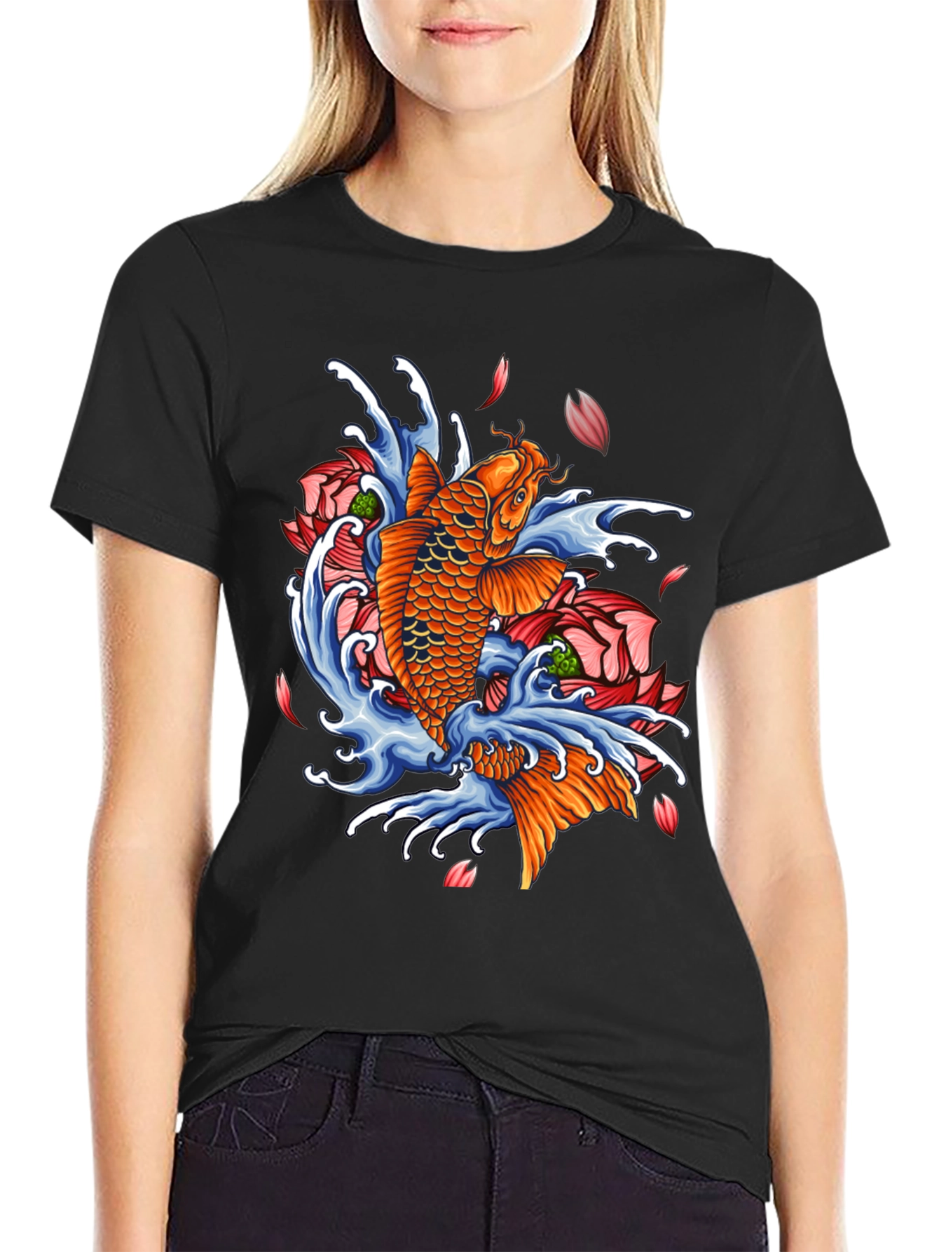 Koi Fish Graphic Tee - Japanese Art T-Shirt