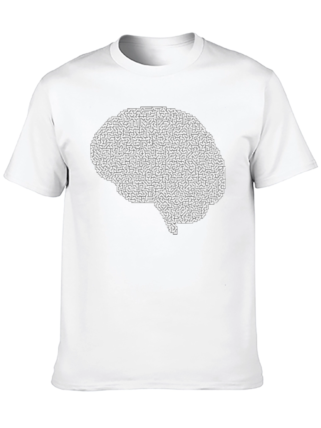 Brain Maze T-Shirt - Intellectual Puzzle Design