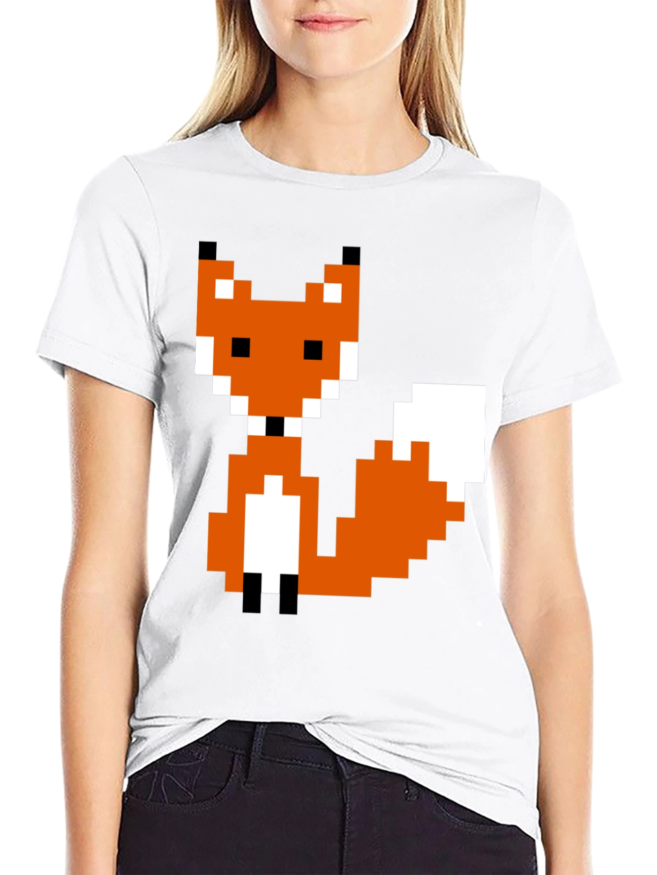 Pixel Fox Graphic T-Shirt - Cool Retro Design