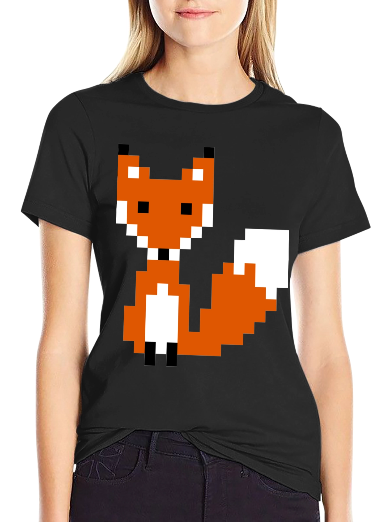Pixel Fox Graphic T-Shirt - Cool Retro Design