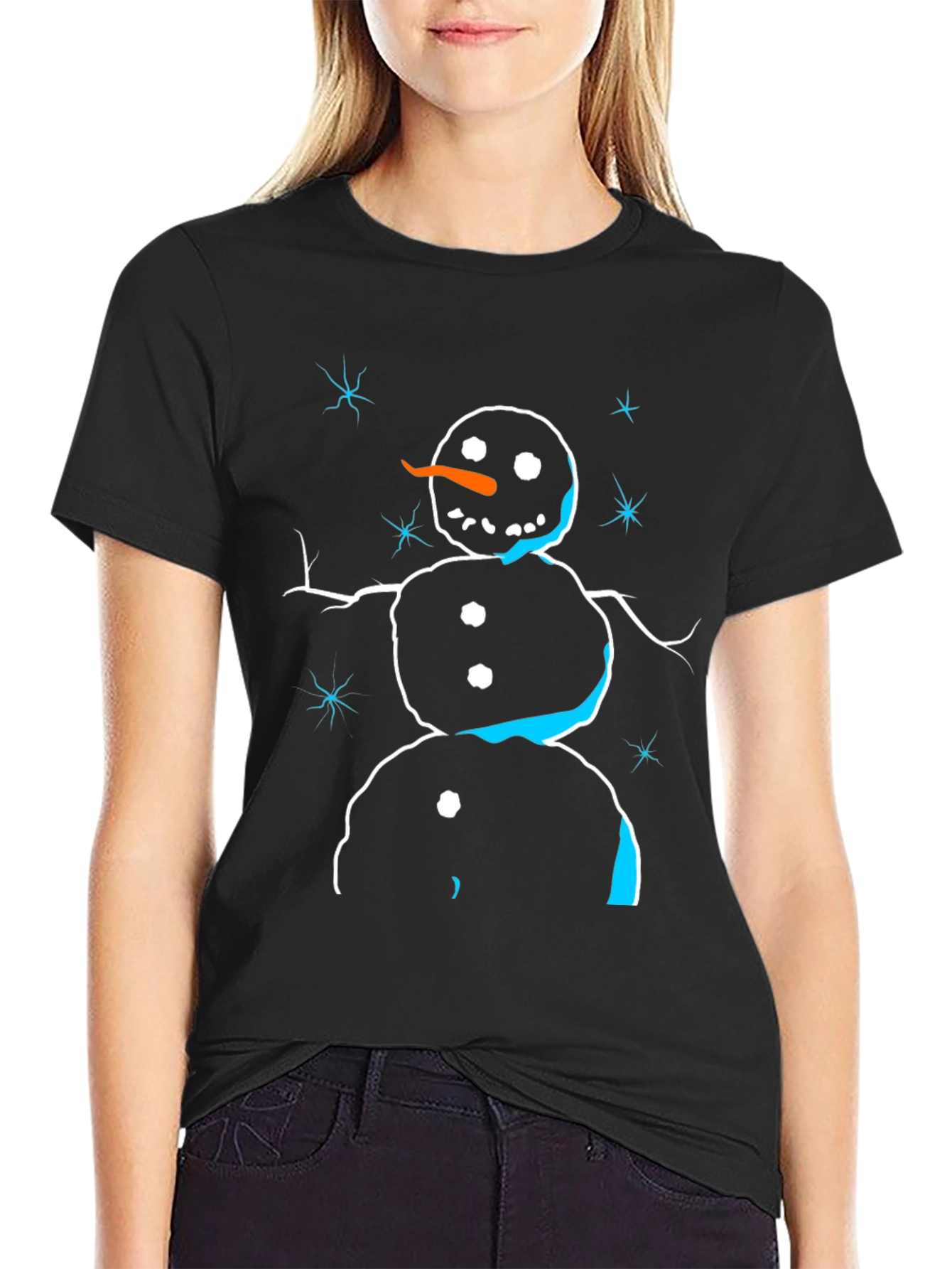Snowman Graphic Tee - Festive Winter Shirt