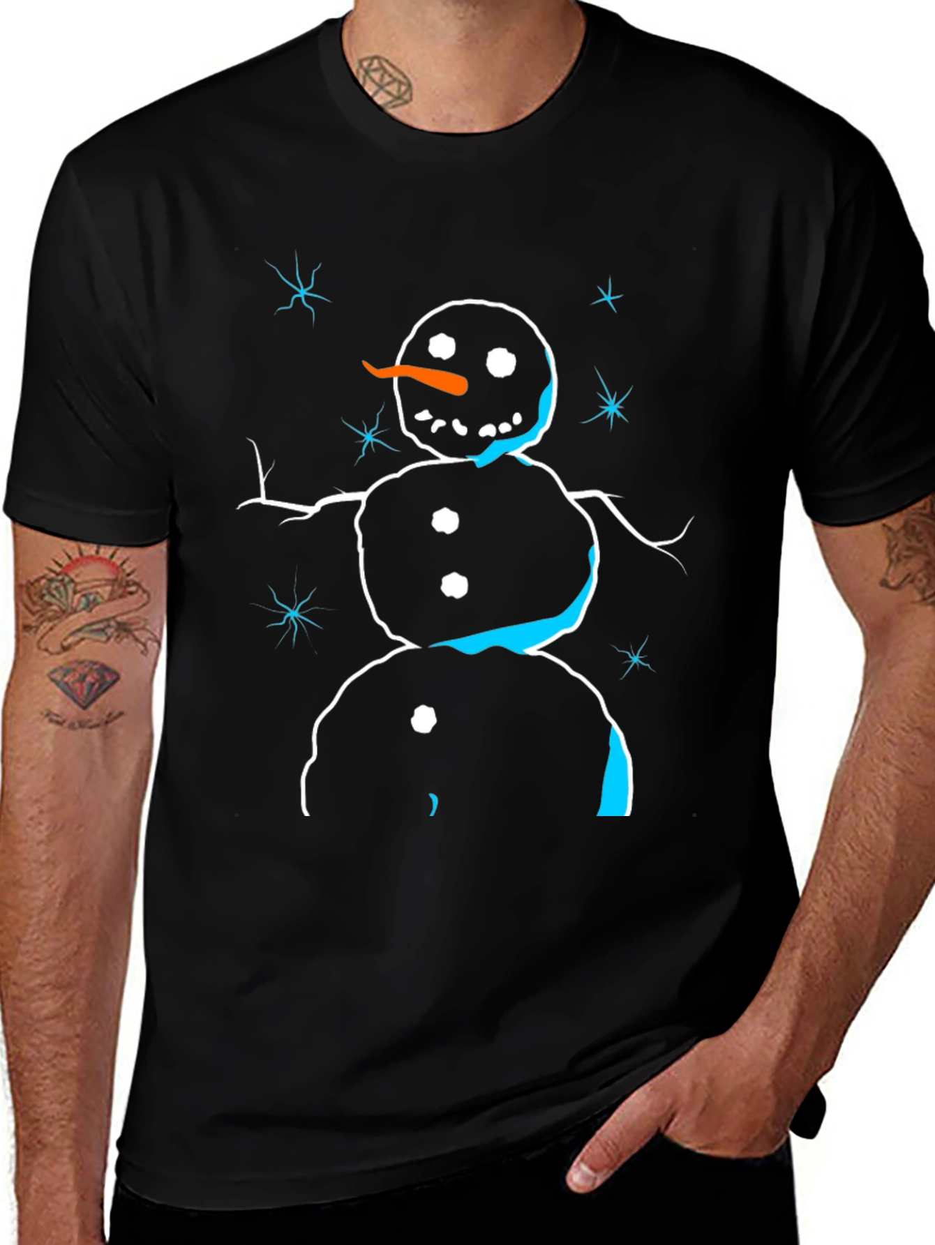 Snowman Graphic Tee - Festive Winter Shirt