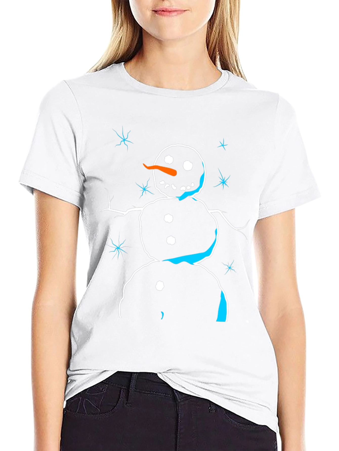Snowman Graphic Tee - Festive Winter Shirt