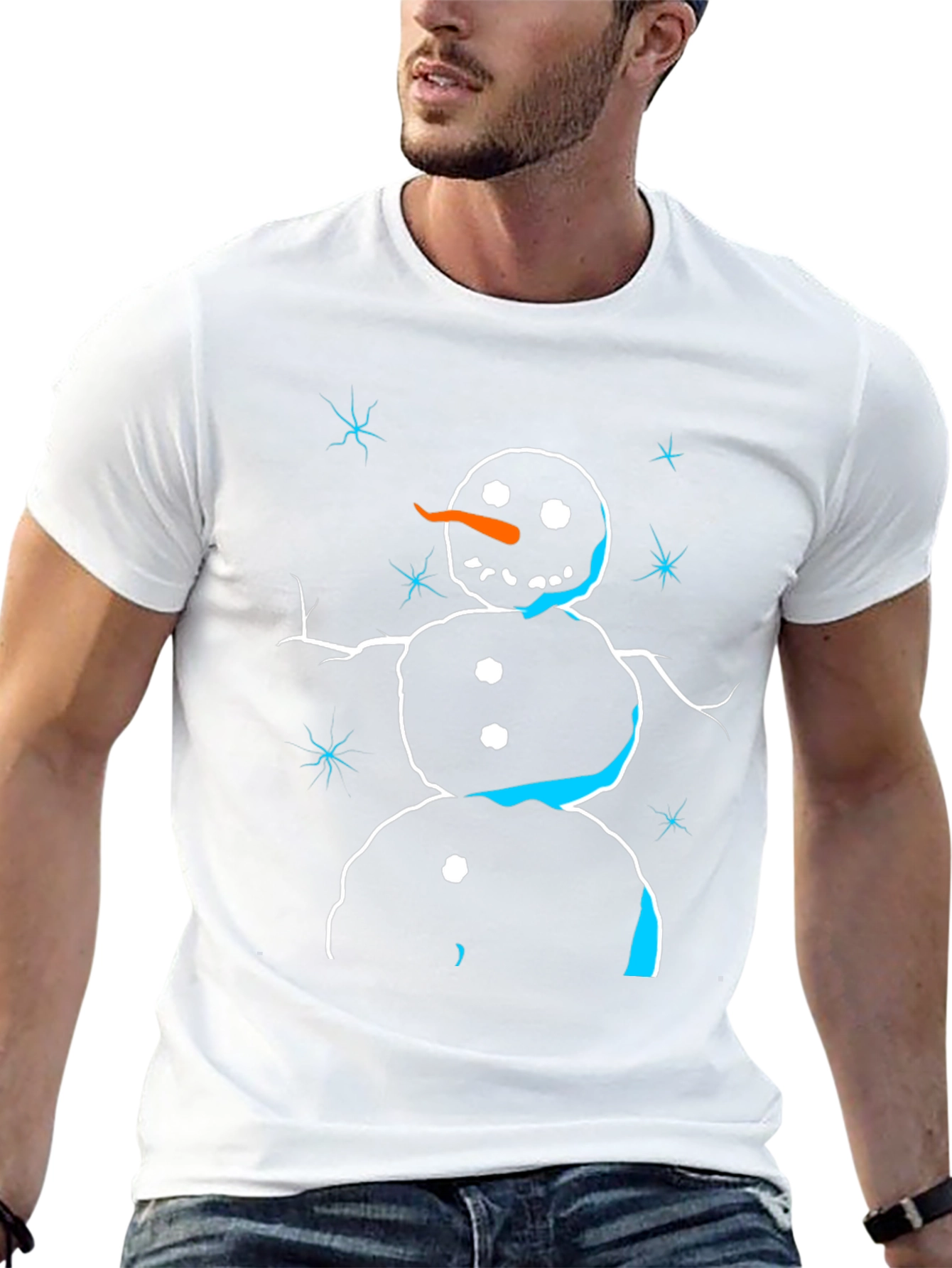 Snowman Graphic Tee - Festive Winter Shirt
