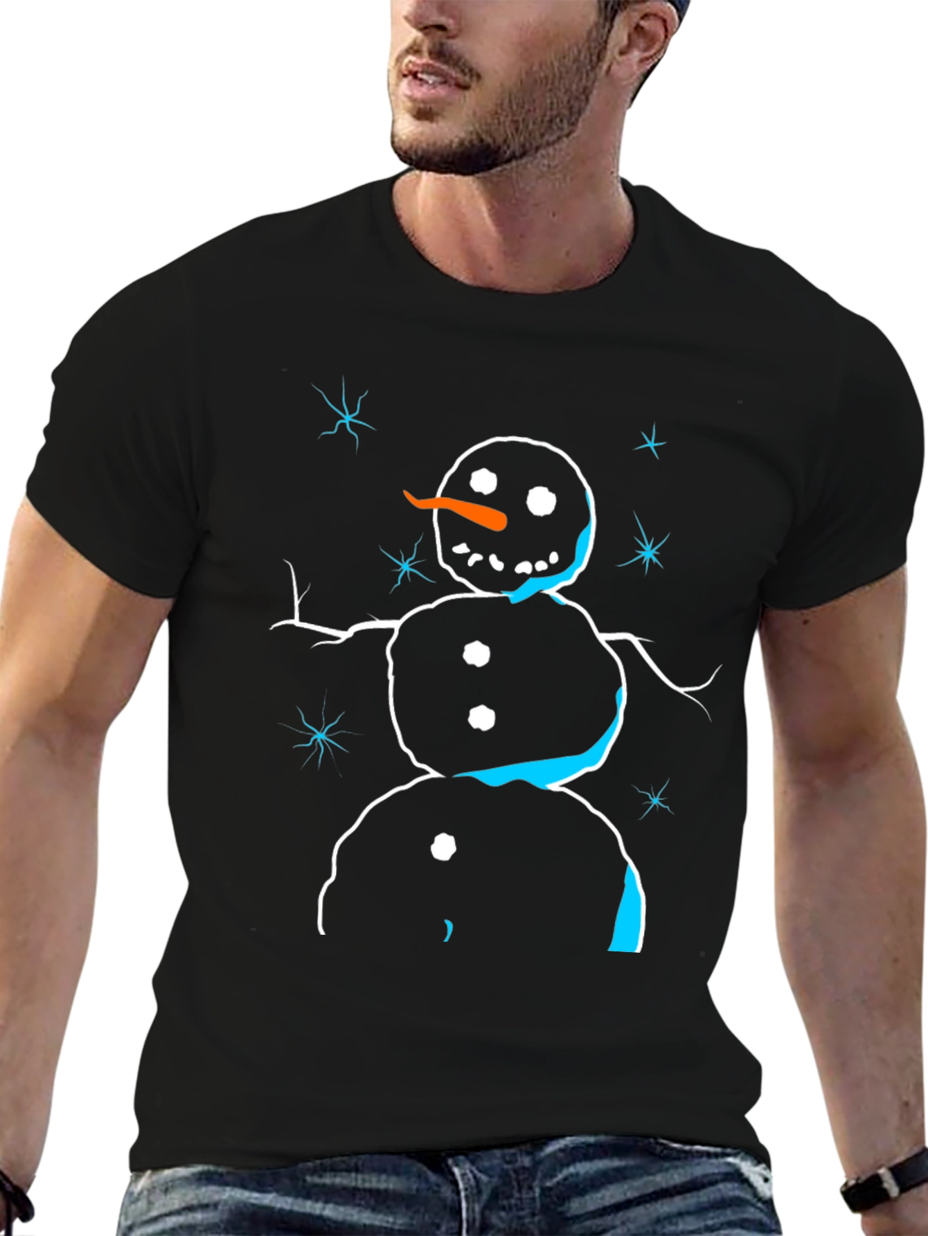 Snowman Graphic Tee - Festive Winter Shirt