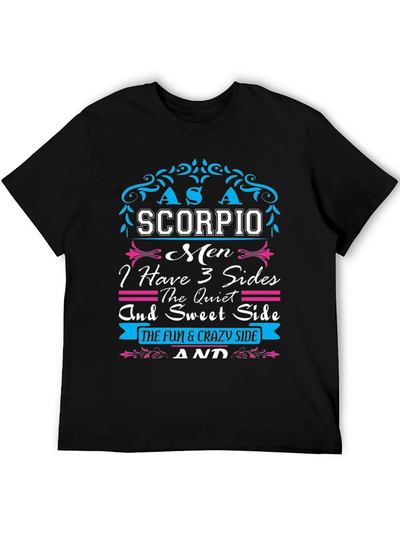 Scorpio Men 3 Sides Graphic T-Shirt