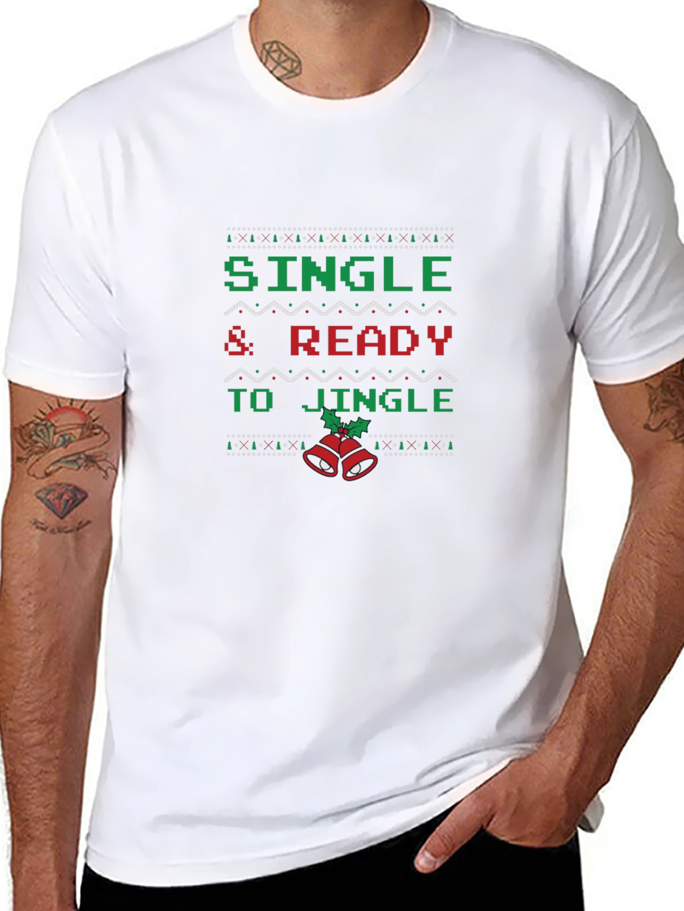 Single & Ready To Jingle Christmas Graphic Tee