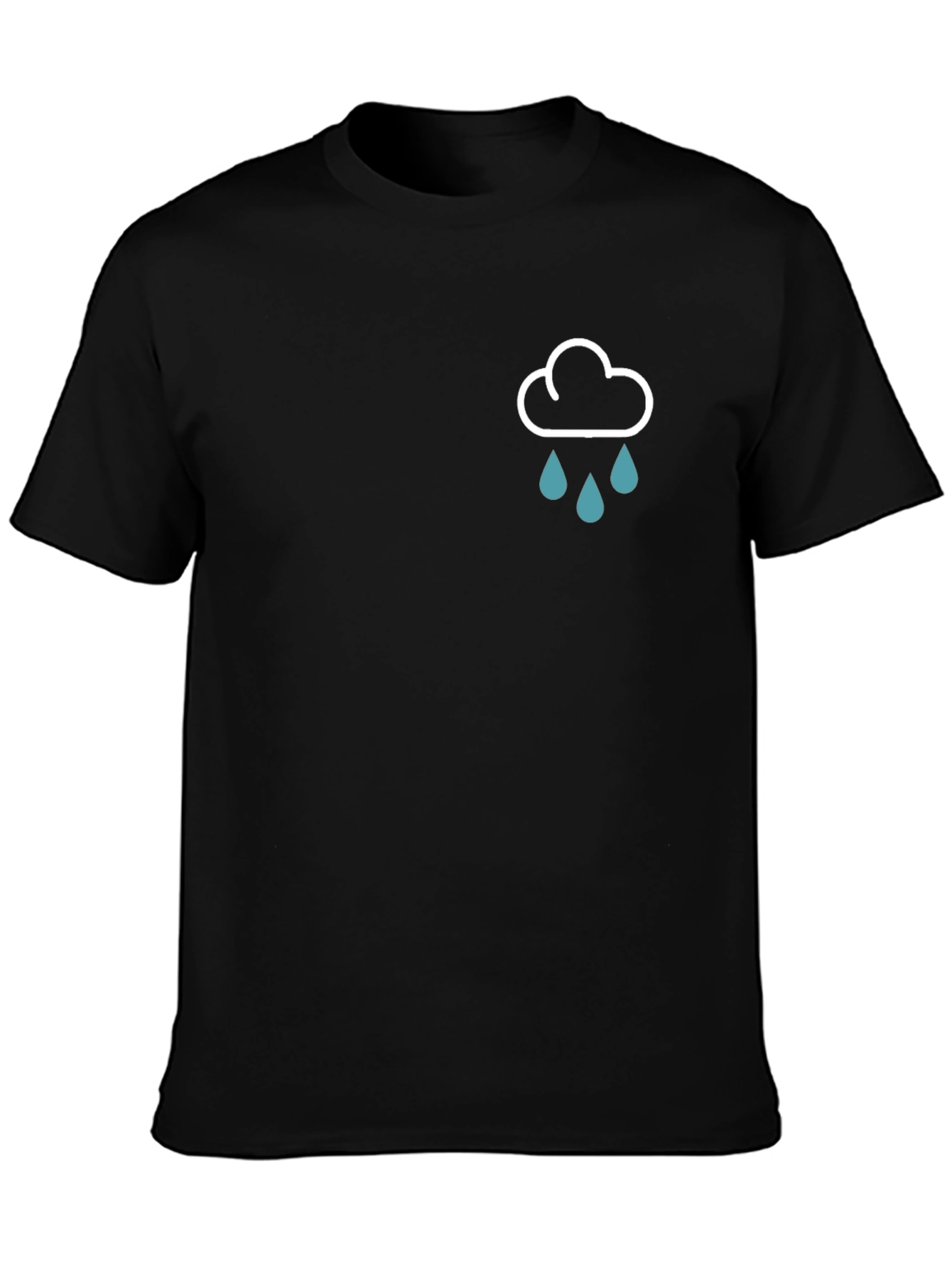 Rain Cloud Graphic Black T-Shirt