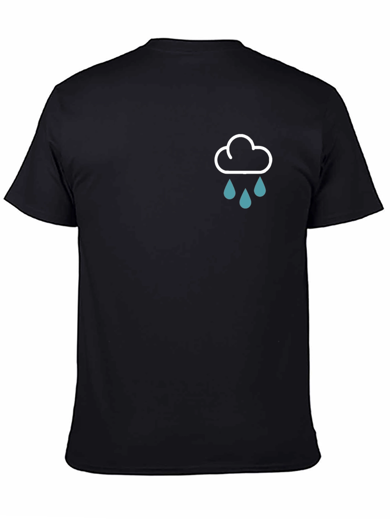 Rain Cloud Graphic Black T-Shirt