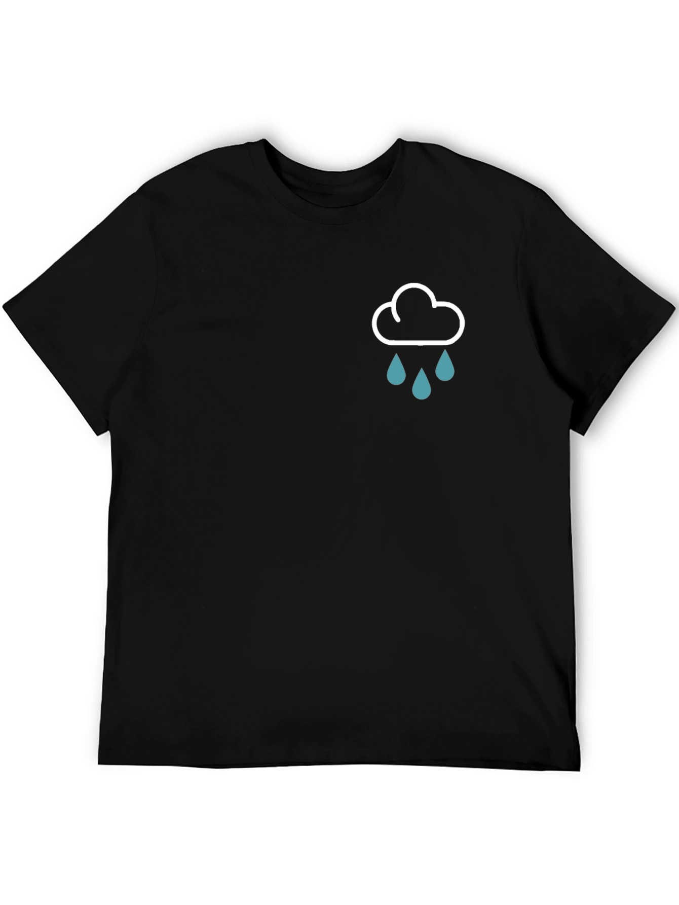 Rain Cloud Graphic Black T-Shirt