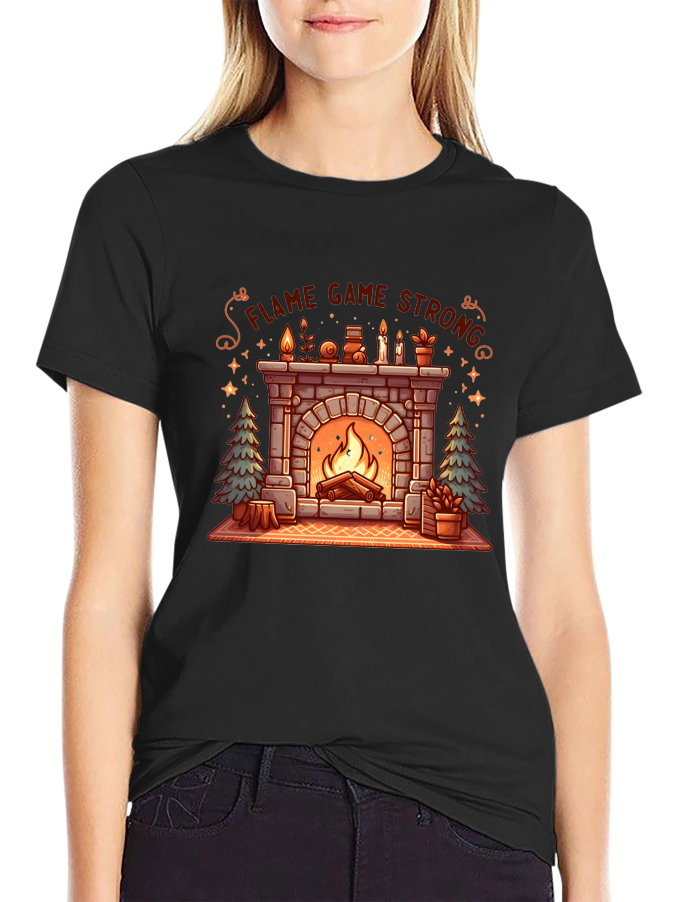 Flame Game Strong Cozy Fireplace T-Shirt