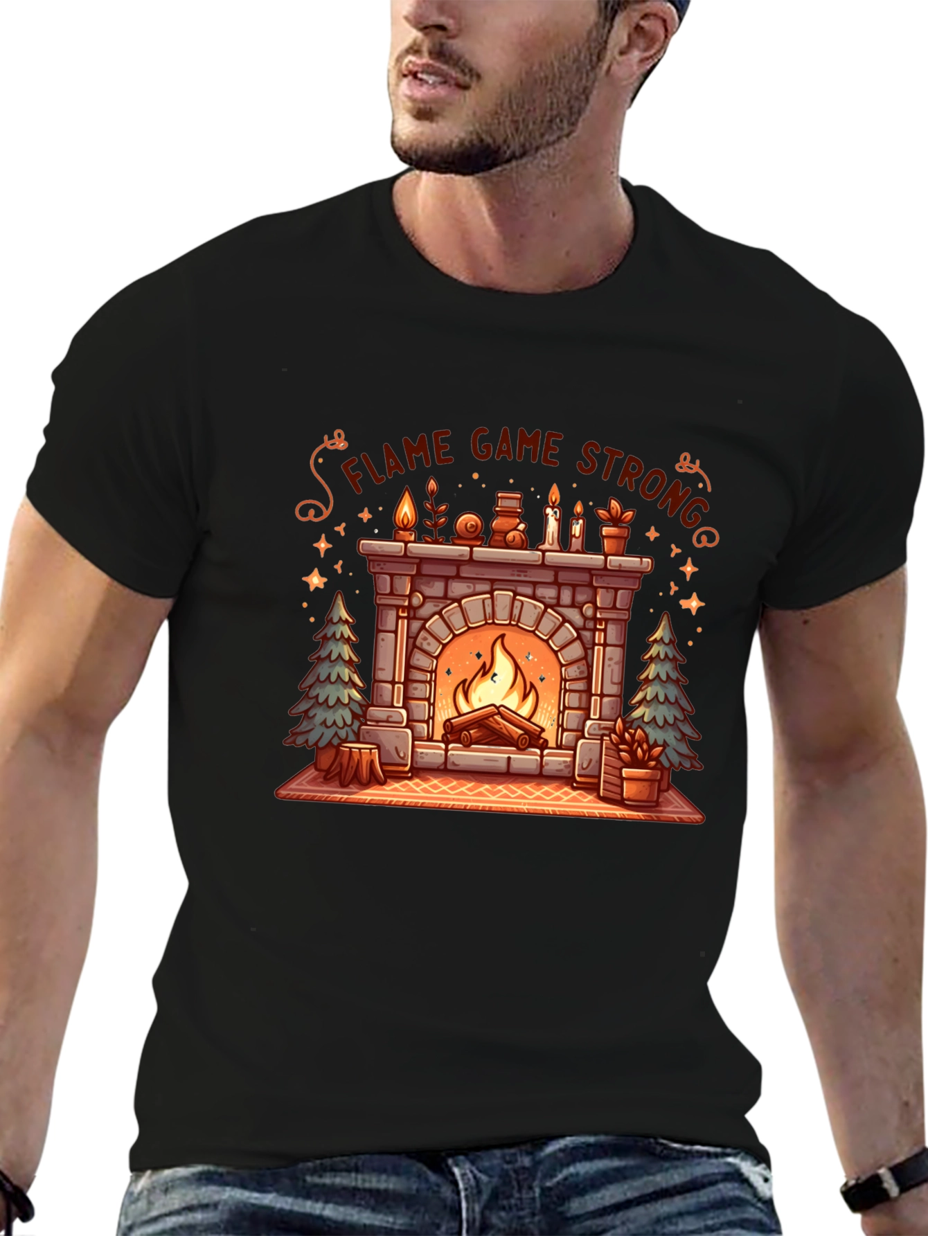 Flame Game Strong Cozy Fireplace T-Shirt