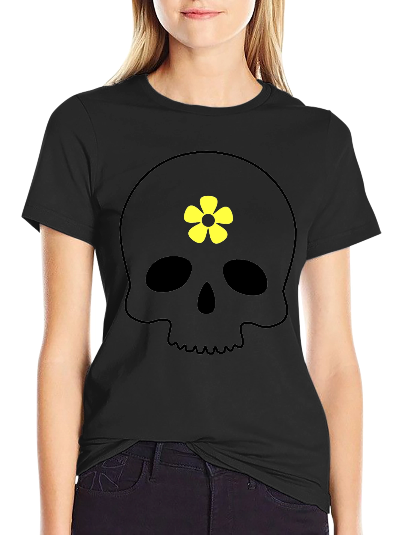 Skull with Flower T-Shirt