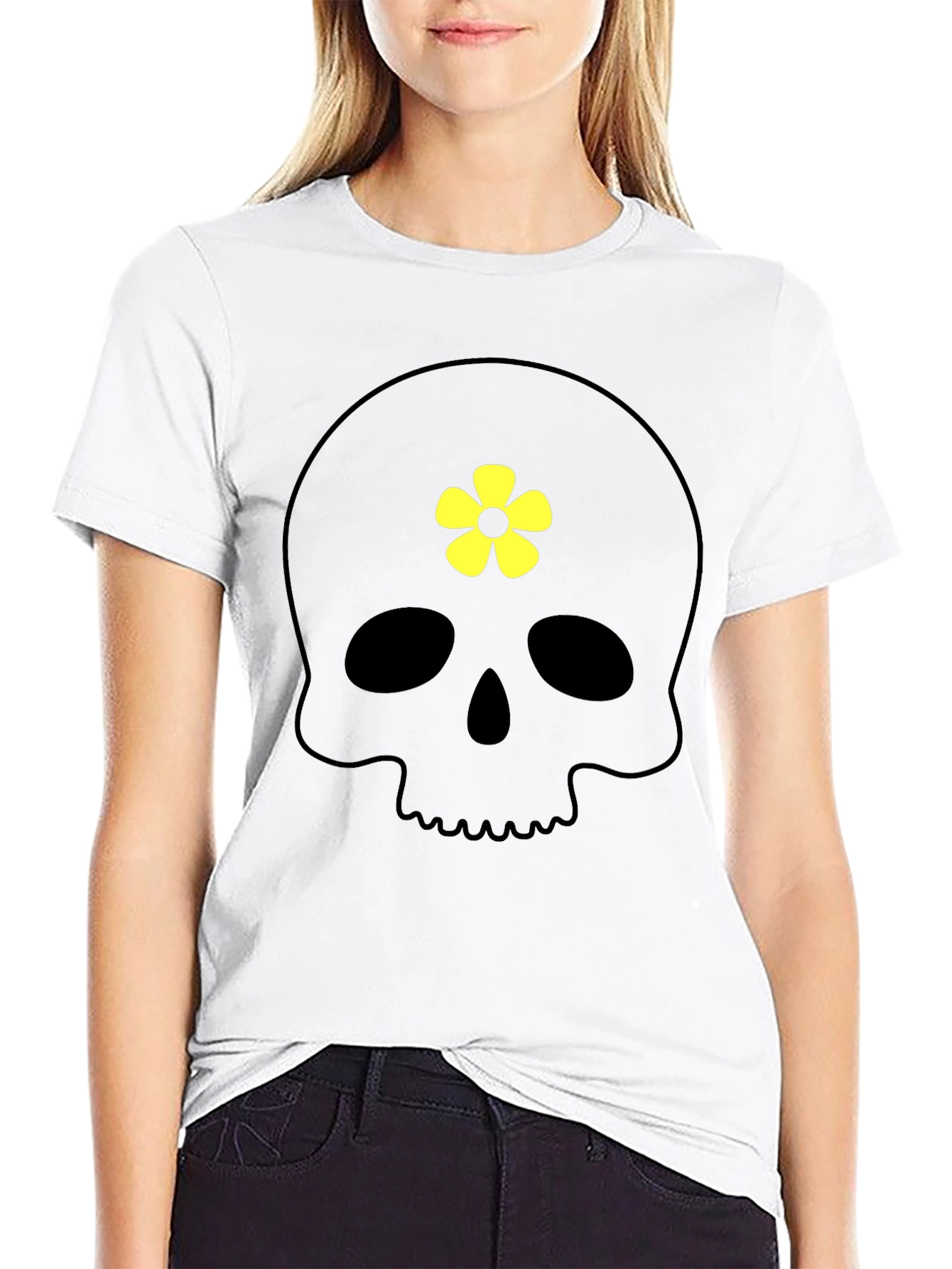 Skull with Flower T-Shirt