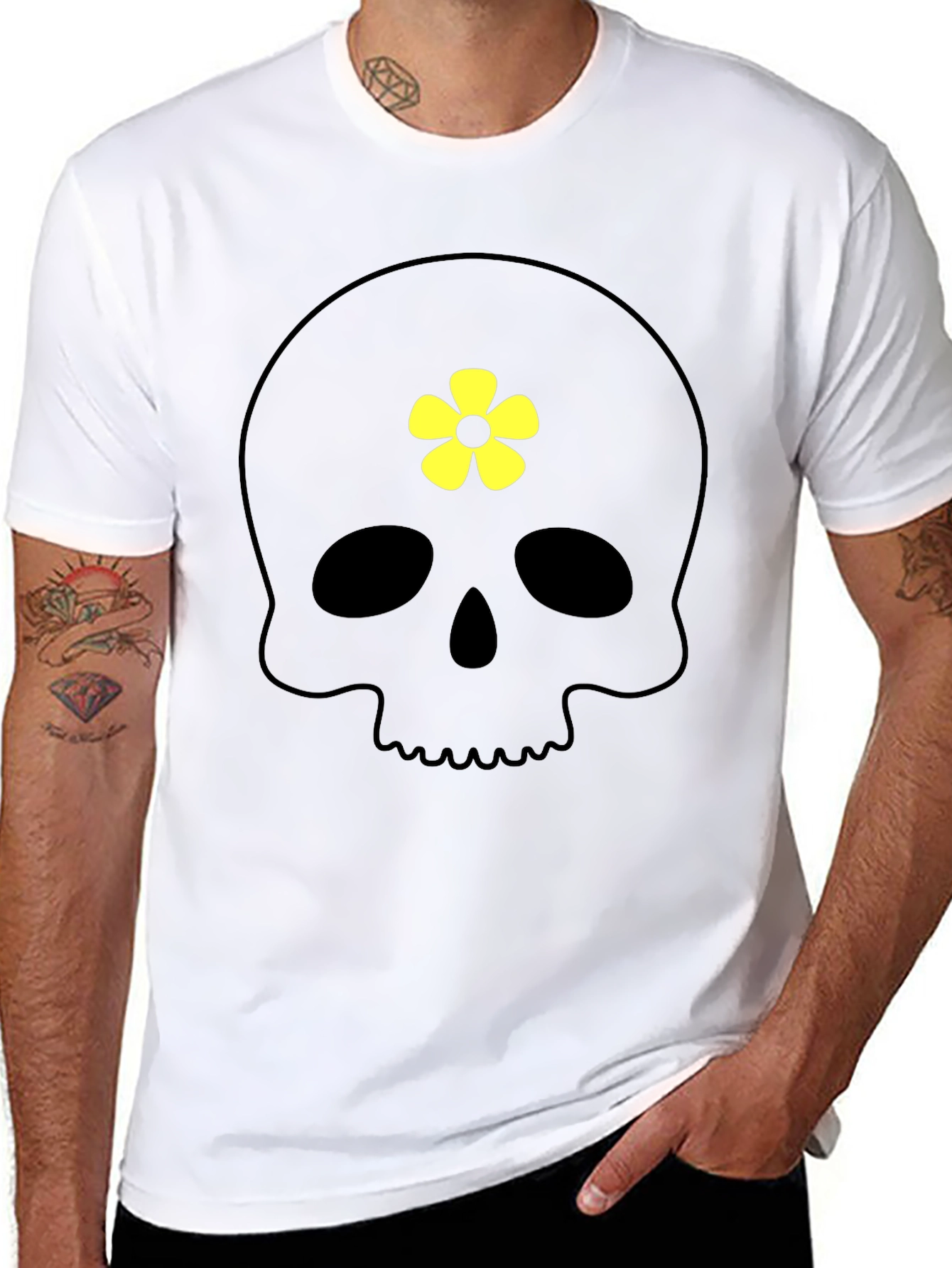 Skull with Flower T-Shirt