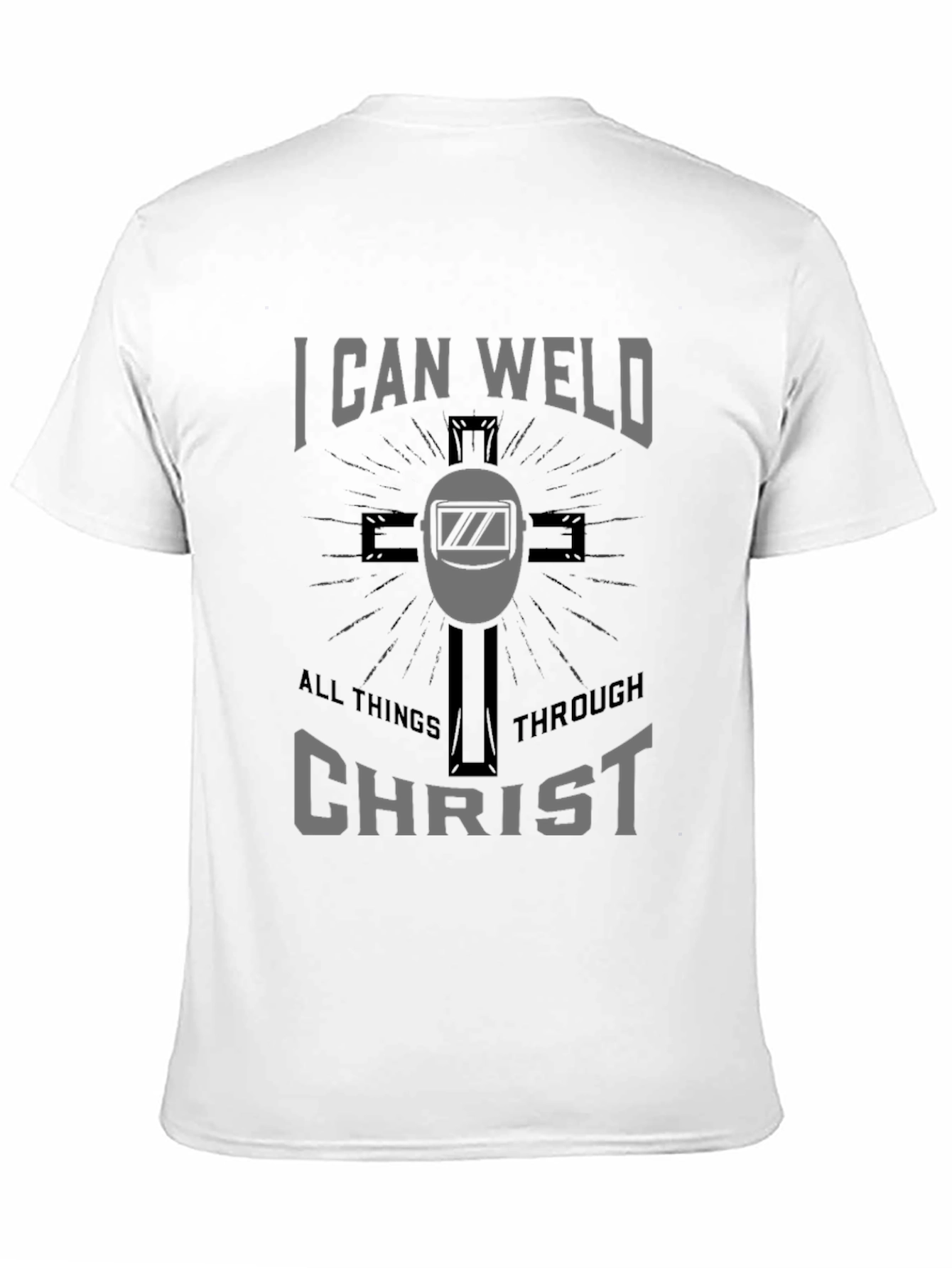I Can Weld All Things Through Christ Black Tee