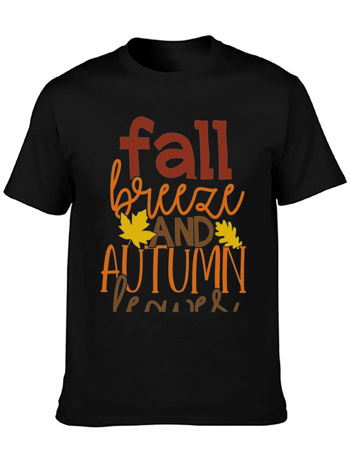 Fall Breeze Autumn Leaves Graphic T-Shirt