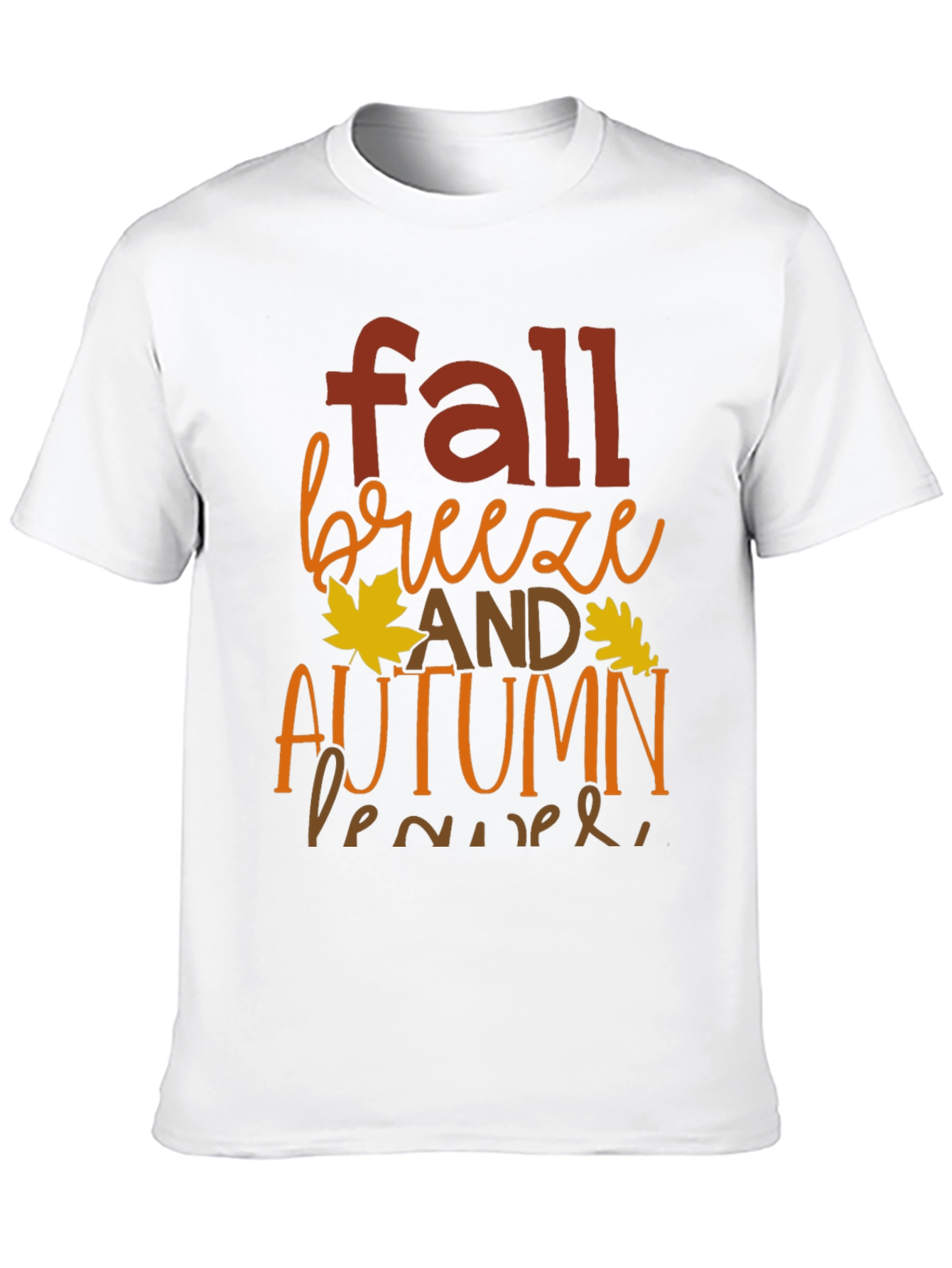 Fall Breeze Autumn Leaves Graphic T-Shirt