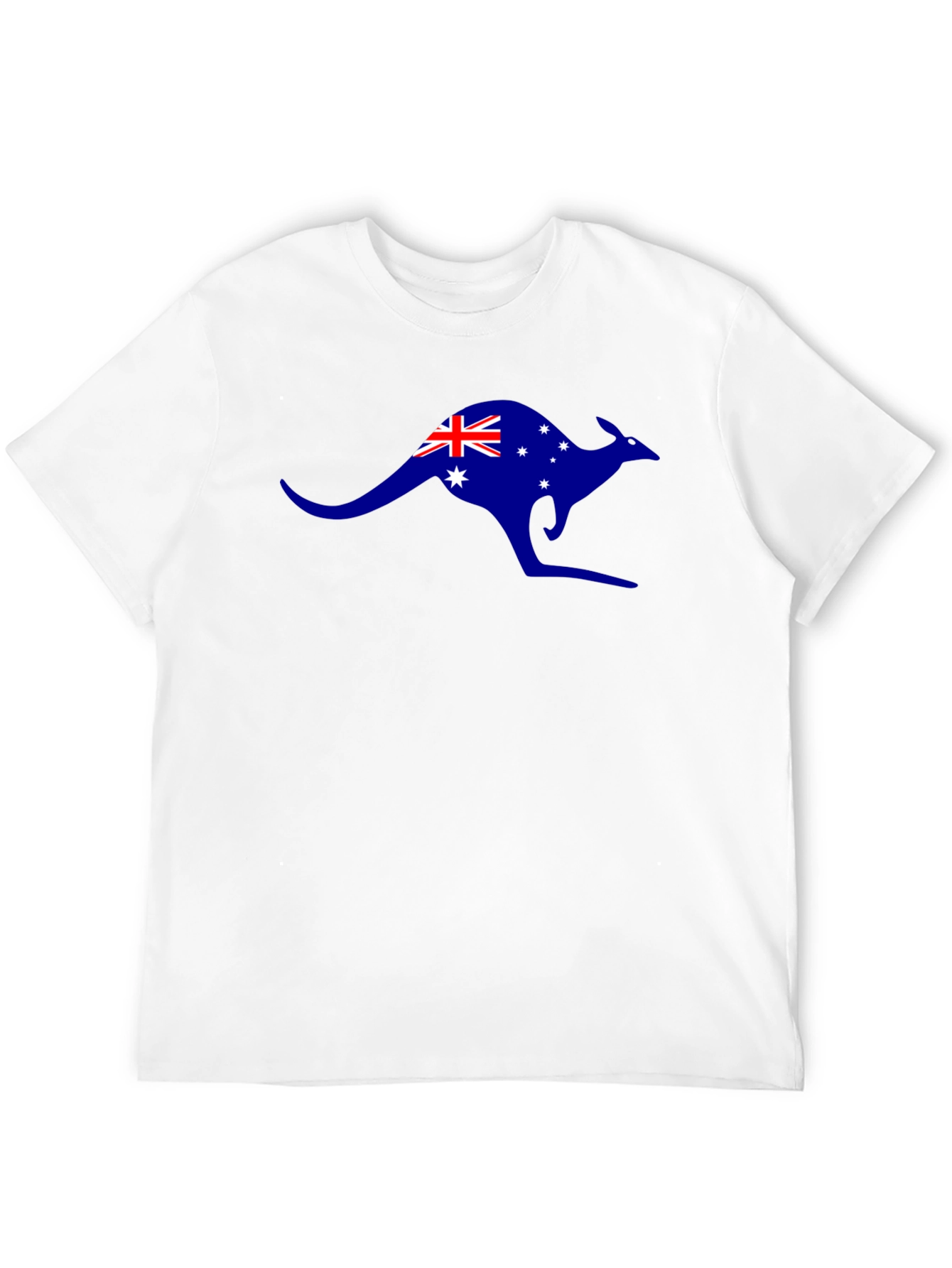 Australia Flag Kangaroo Black T-Shirt