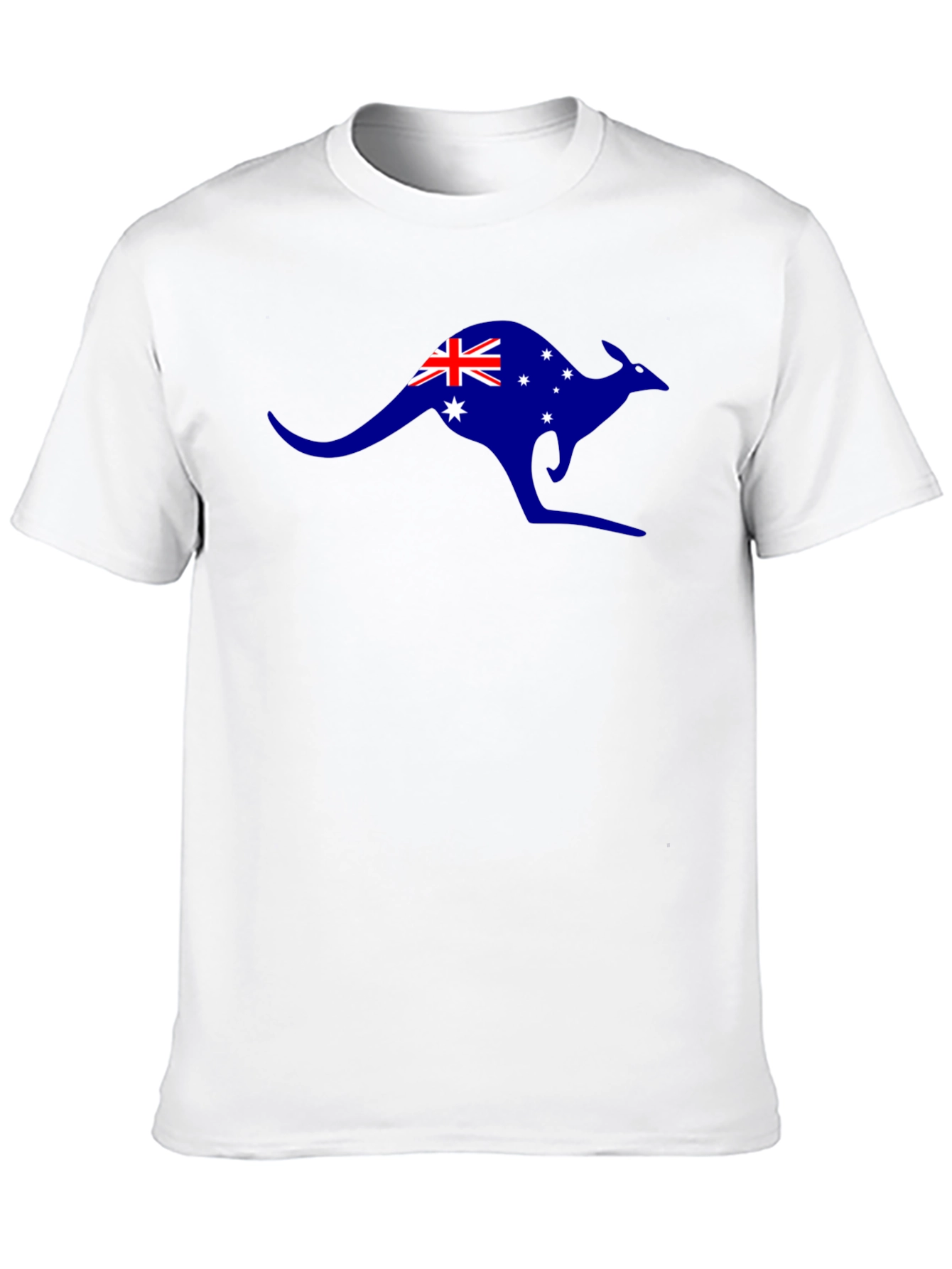 Australia Flag Kangaroo Black T-Shirt