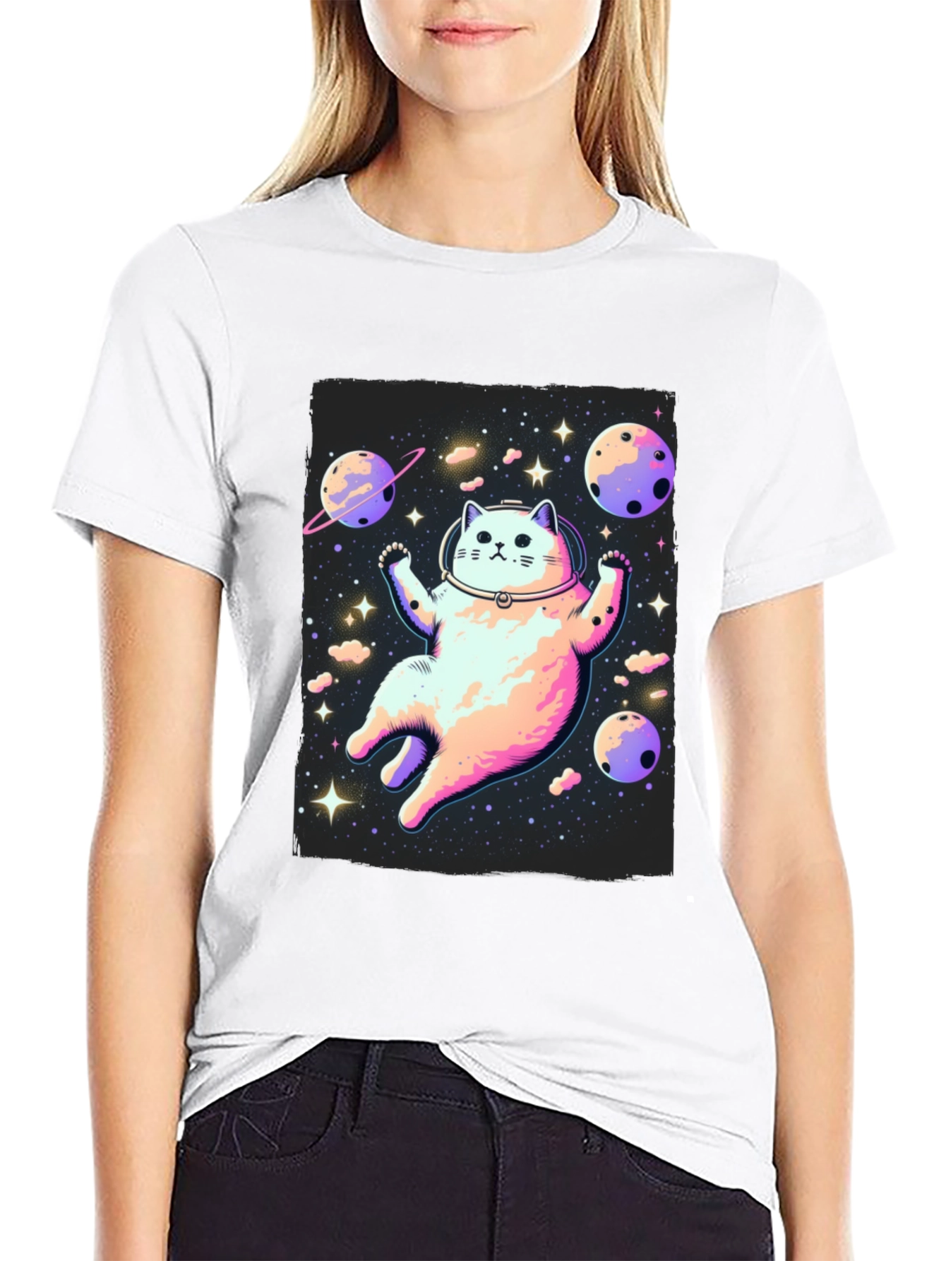 Astronaut Cat T-Shirt - Space Adventure Tee