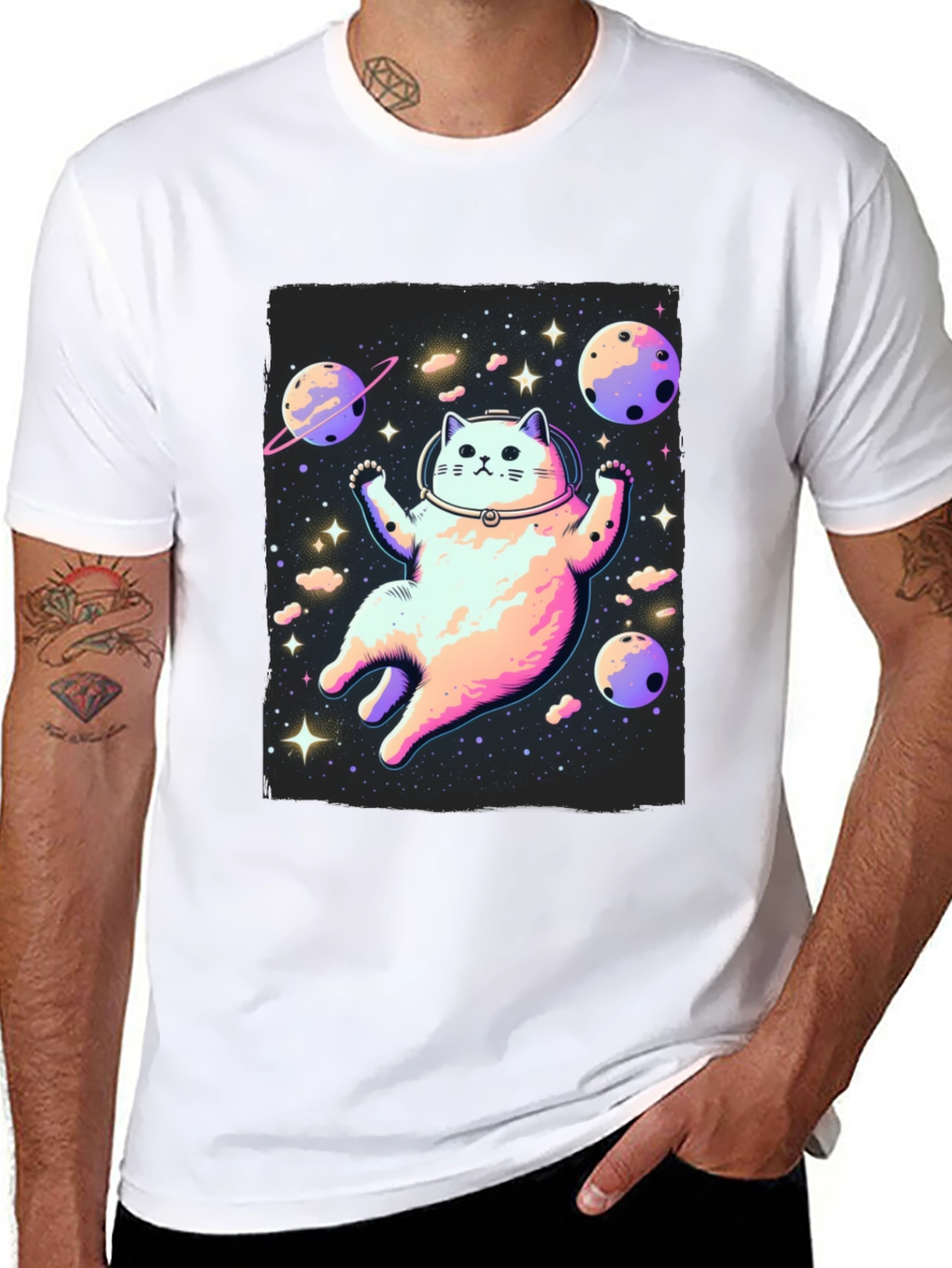 Astronaut Cat T-Shirt - Space Adventure Tee
