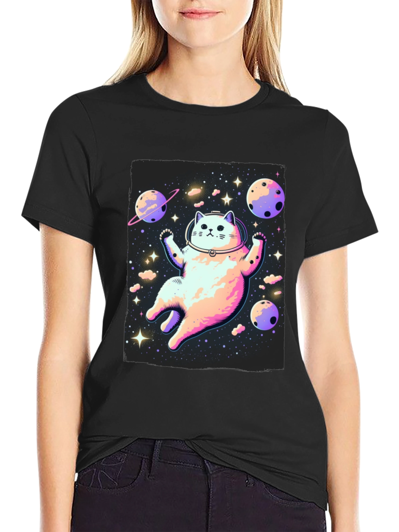 Astronaut Cat T-Shirt - Space Adventure Tee