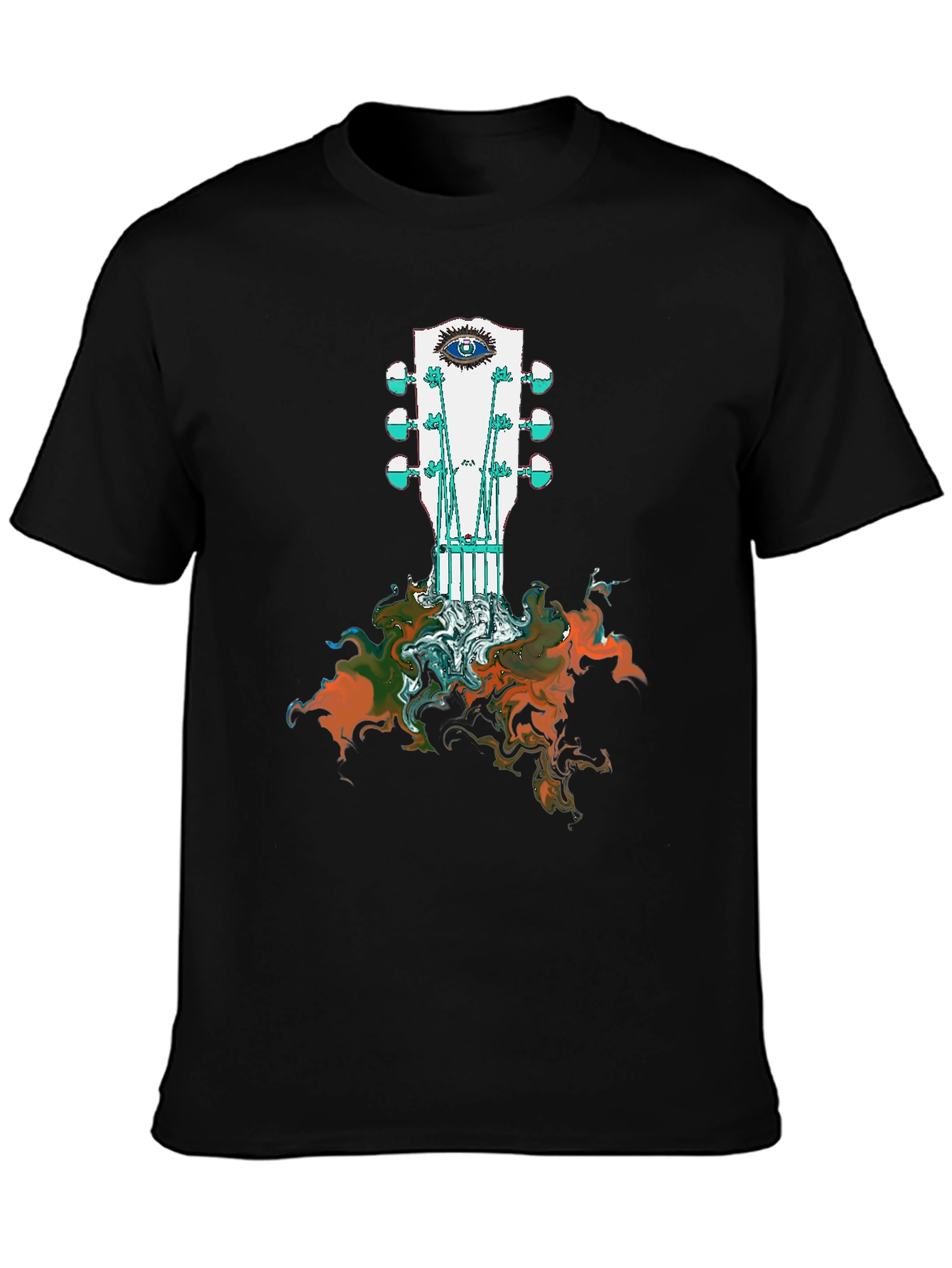 Guitar Headstock Eye T-Shirt - Unique Artistic Design