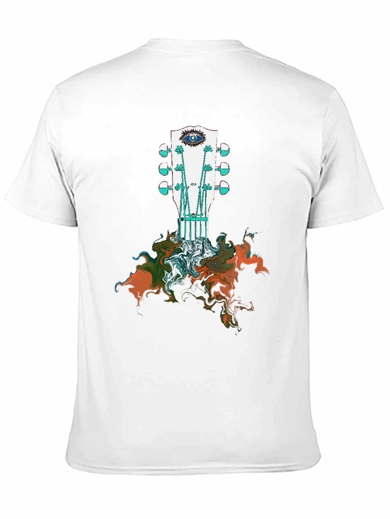 Guitar Headstock Eye T-Shirt - Unique Artistic Design