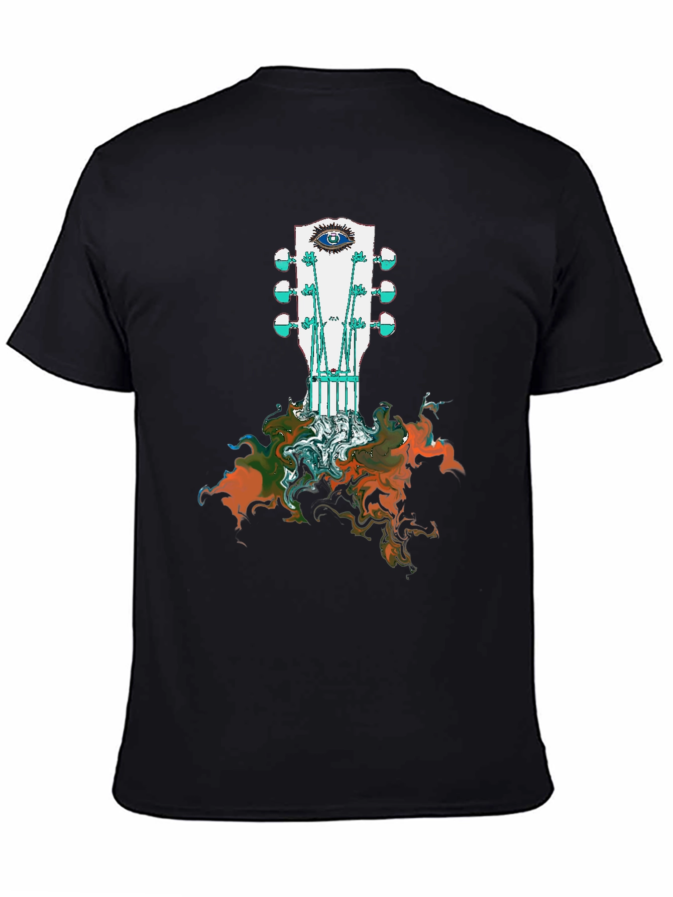 Guitar Headstock Eye T-Shirt - Unique Artistic Design