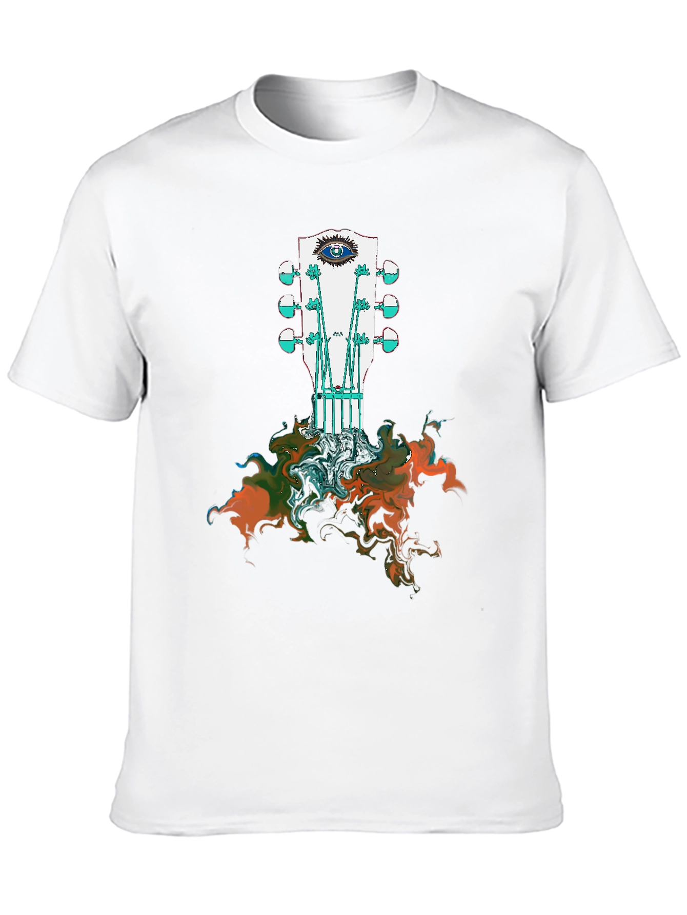 Guitar Headstock Eye T-Shirt - Unique Artistic Design
