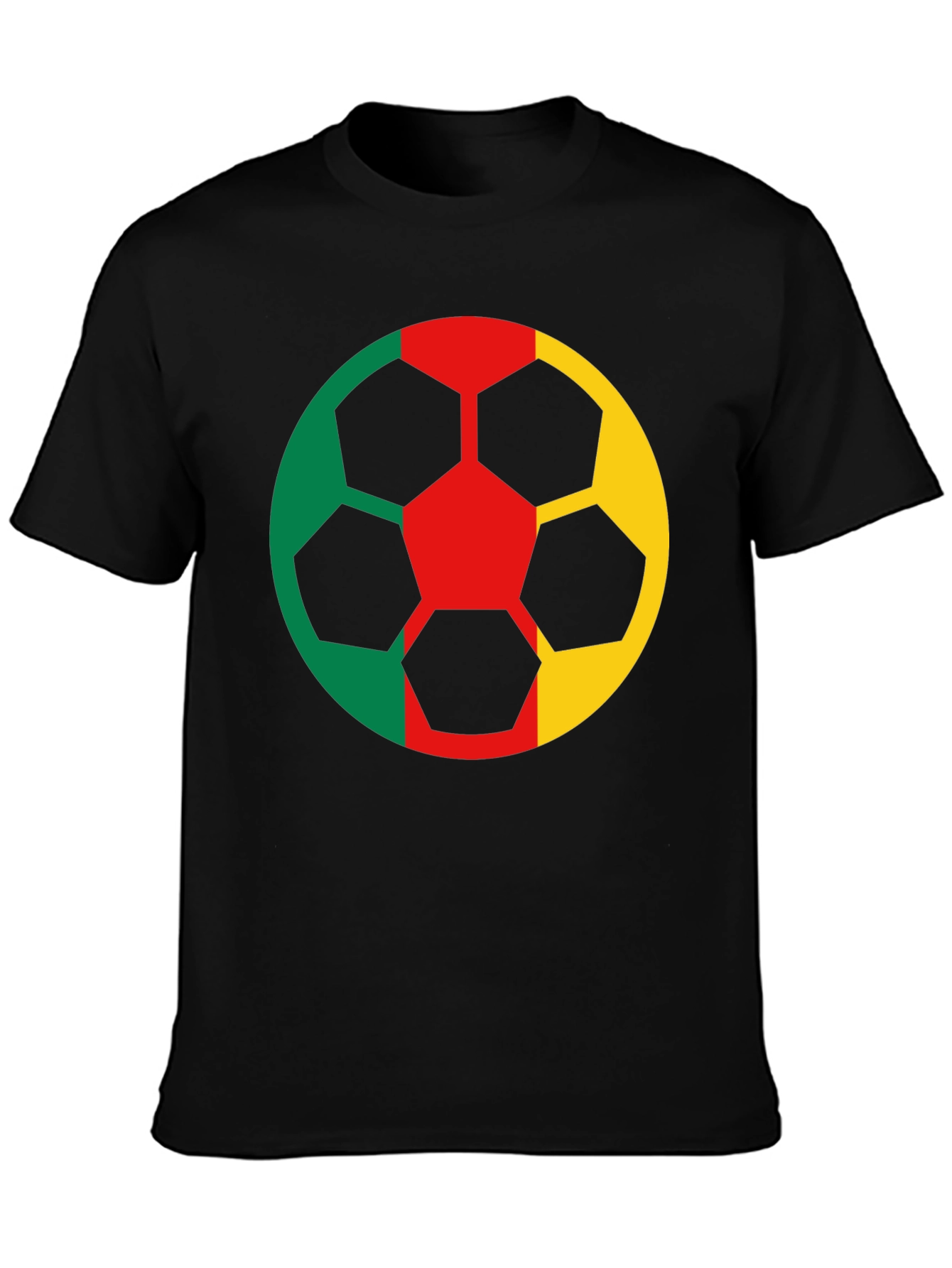 Cameroon Flag Soccer Ball Graphic T-Shirt