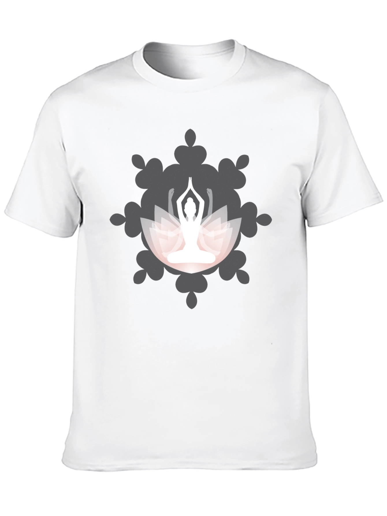 Yoga Lotus Mandala Graphic T-Shirt - Black